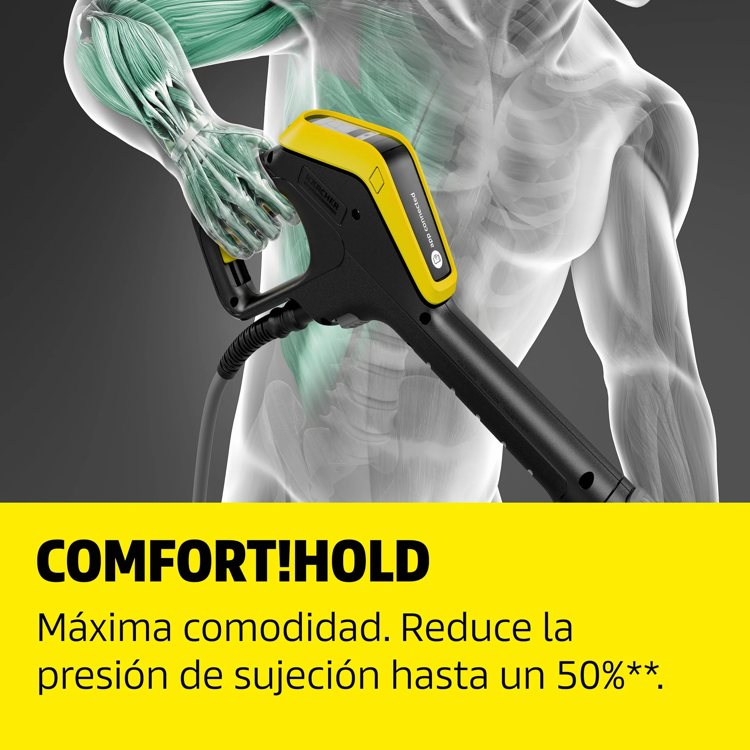 Kärcher hidrolimpiadora K 7 Comfort Premium Connect, presión: máx. 180 Bar, caudal: 600 l/h, área: 60 m²/h, Manguera de Alta presión, Tambor para Manguera, Control Mediante App