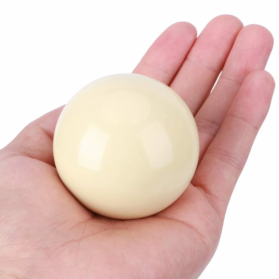 VBESTLIFE Lote de 2 Piezas Bola de Billar Blanco Estándar Diámetro 5,72 cm