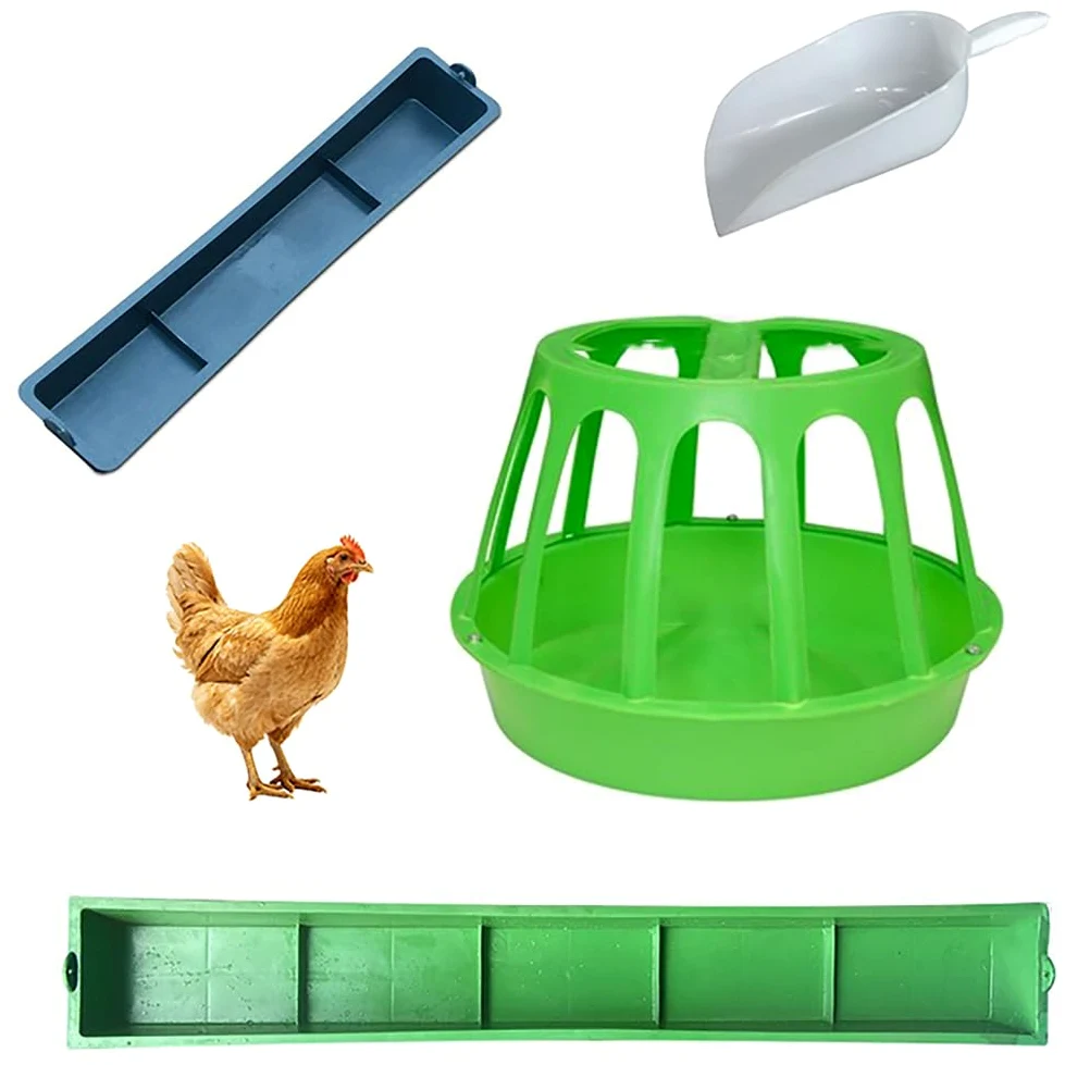 Comedero para Gallinas Paleta con Material Comederos Aves Comedero Colgante Y Bebedero para Gallinas para Palomas, Loros, Pollitos, Codornices, Patos,Blue/b