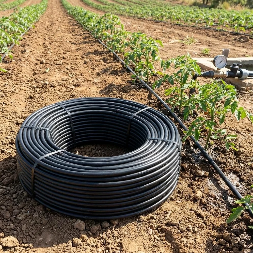 Suinga Tuberia de Riego por Goteo 16 mm | Manguera riego por goteo cada 33 cm, tubo goteo de 100 metros | Kit riego por goteo negro para Jardines, Terrazas, Huertos y Macetas