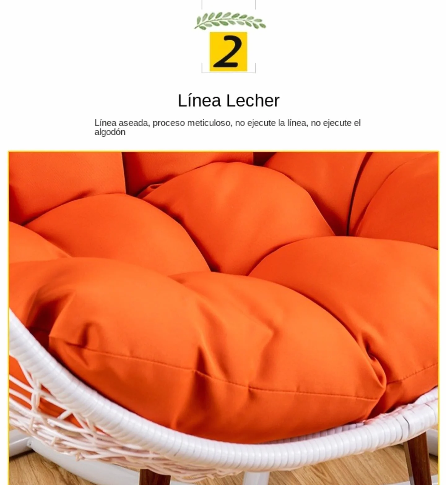 Cojín para silla con forma de huevo, 120 x 80 cm, relleno de PP algodón, cojín para sillón colgante, adecuado para jardines exteriores e interiores
