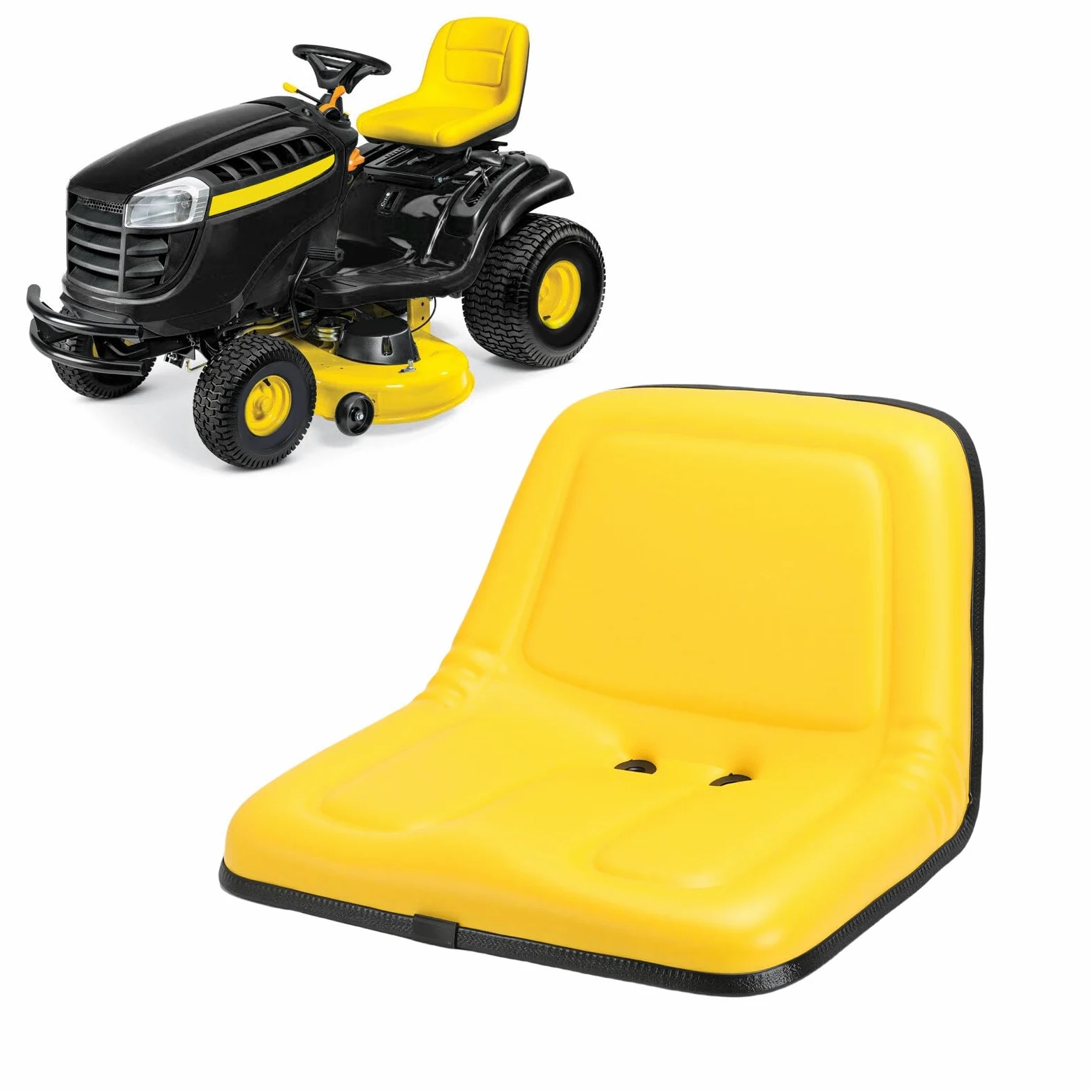 Bediffer Asiento de Tractor para Cortacésped de Repuesto Duradero con Respaldo Alto para STX30 STX38 322 330 420 430 para Entusiastas de Cortacésped Amarillo 1 Asiento para Tractor