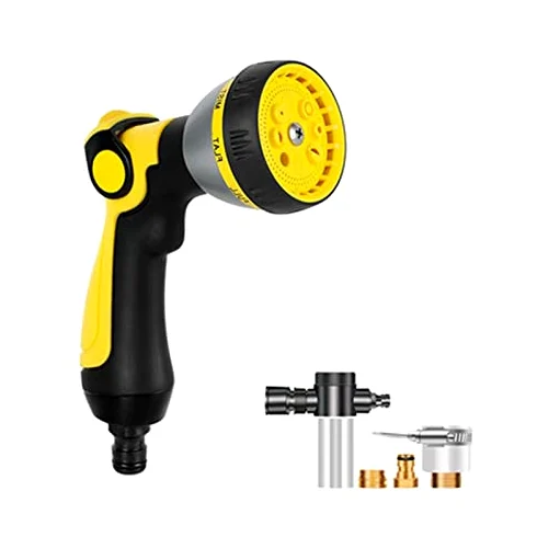 Pistola de agua portátil de alta presión Riego de jardín Rociador de lavado de autos Rociador de lavado de autos de metal para el hogar Rociador de riego de jardín Pistola de agua de alta presión (Co