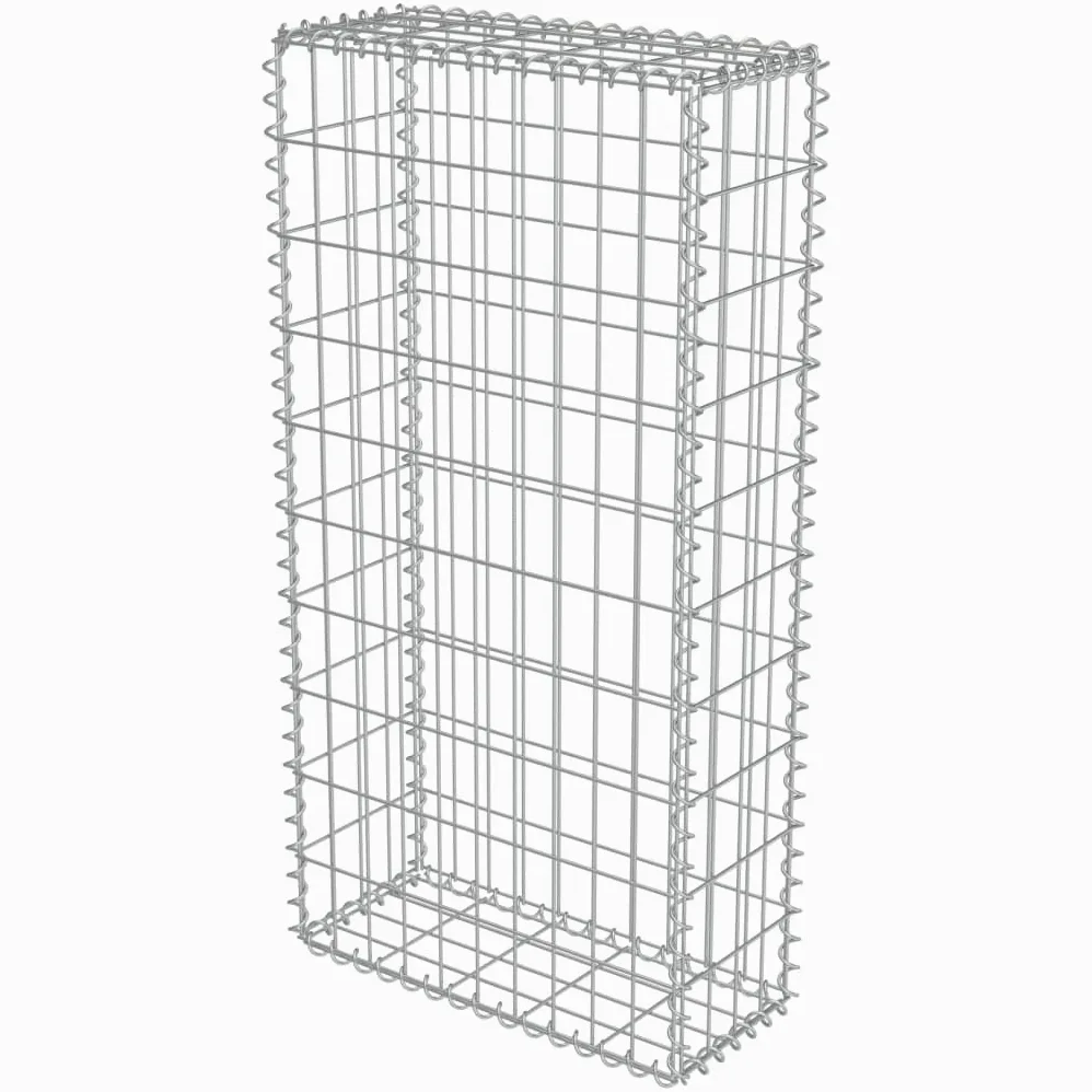Muro de gaviones con cubiertas acero galvanizado 50x20x100 cm, Malla metálica para gallinero, Red de gallinero de acero, Alambrada de gallinero de acero resistente para proteger a tus aves de corral