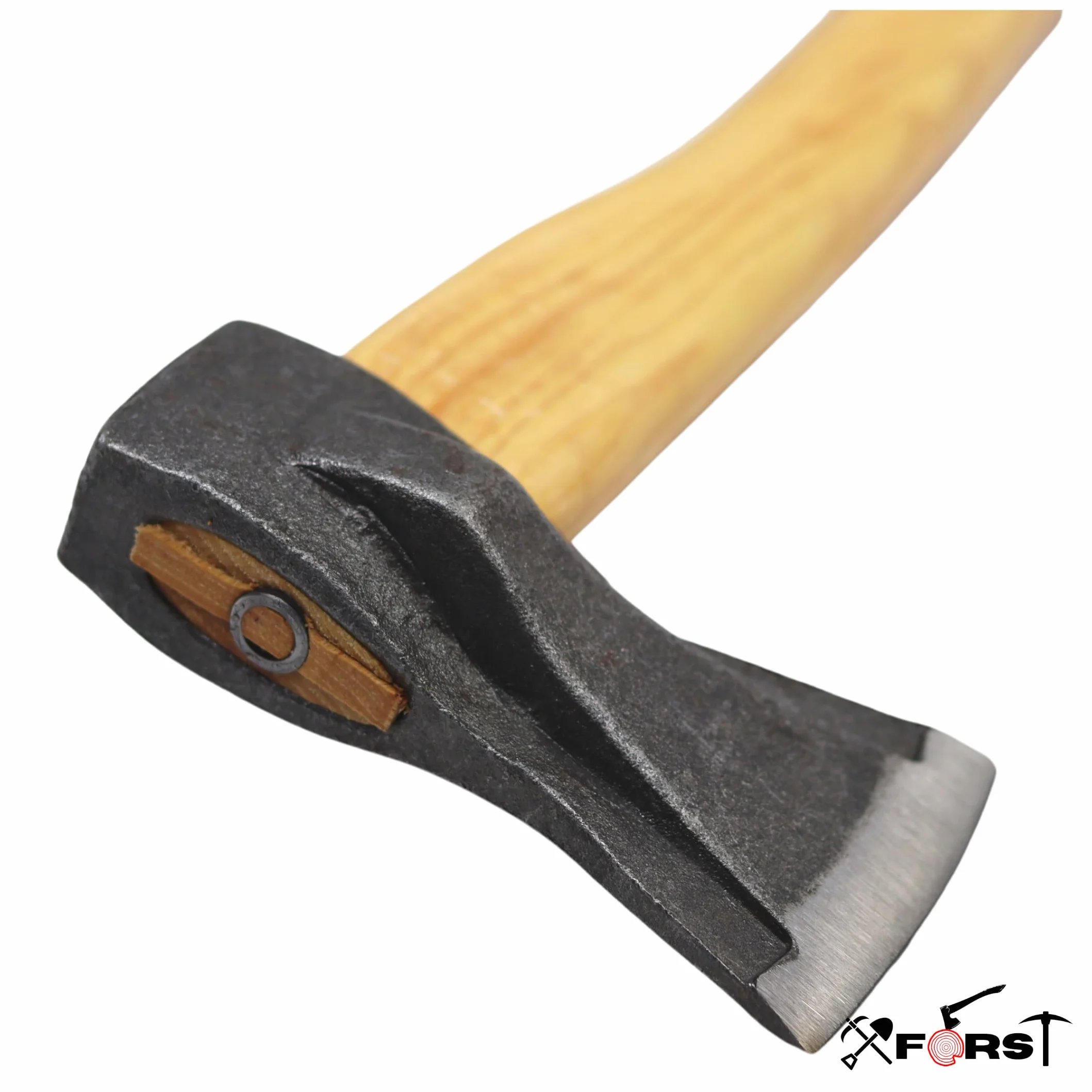 Hacha Xforst de Mano Con Mango de Madera y Hoja de Acero Al Carbono - Universal para Camping y Estilo Vikingo