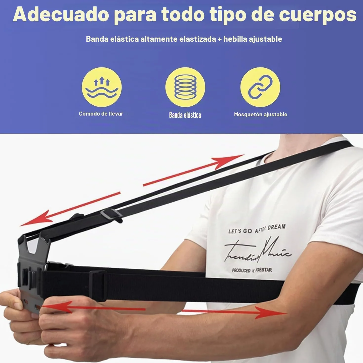 Soporte de Pecho para Teléfono Arnés Chesty Cinturón Cámara Acción Compatible GoPro DJI Osmo SJCAM Samsung Galaxy Ciclismo Esquí Trekking