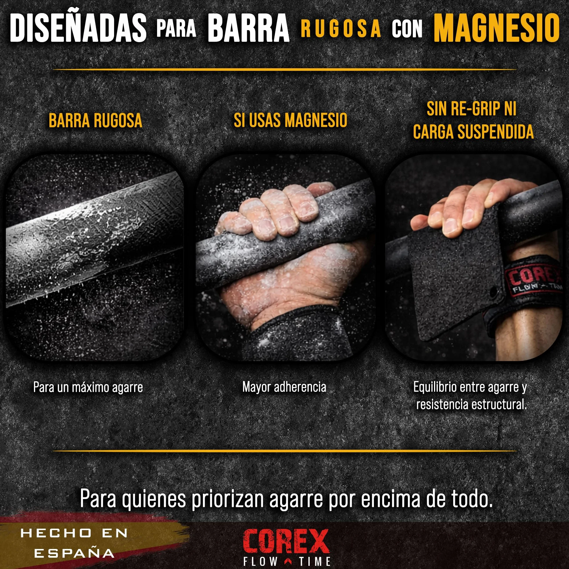COREX Calleras de Carbono Sin Dedos 25mm Anilla de Acero Máximo Agarre