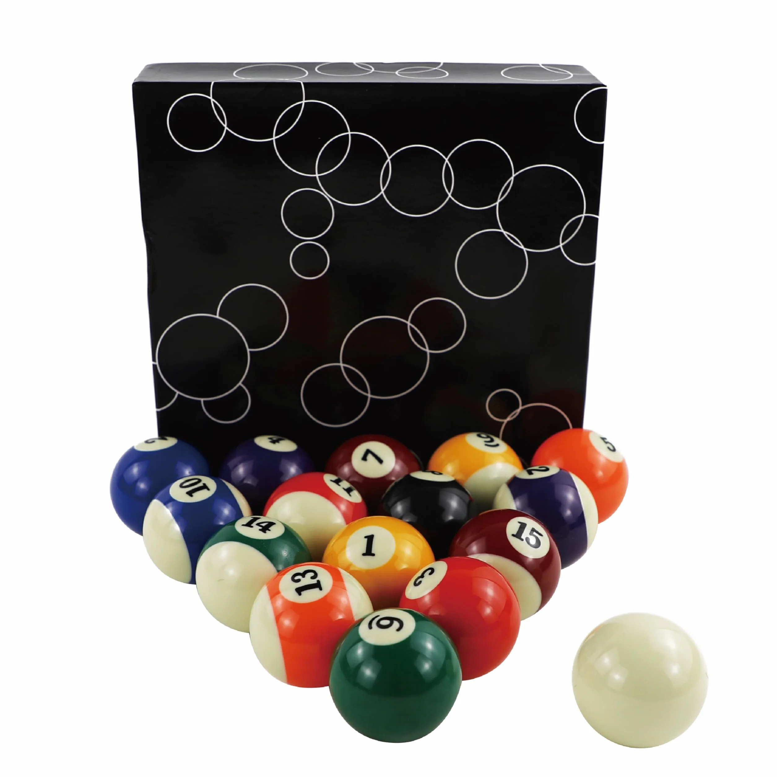 Profesional Caja de Bolas de Billar Tamaño Standard Juego Completo