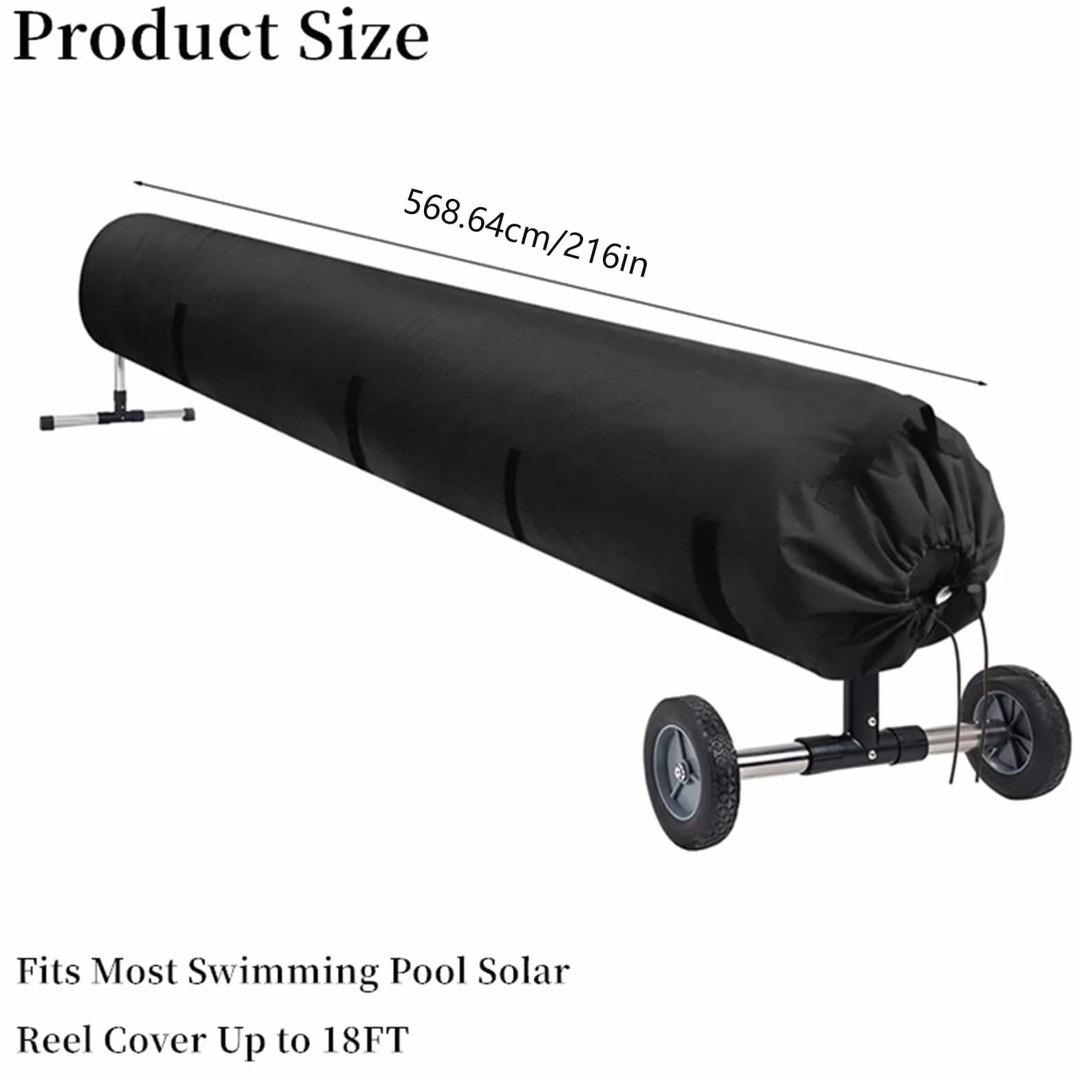 Cubierta De Carrete Solar De Piscina, Cubierta Protectora De La Manta Solar Resistente Al Agua 420d Para La Cubierta Protectora De La Piscina Sobre El Suelo Y La Piscina Enterrada