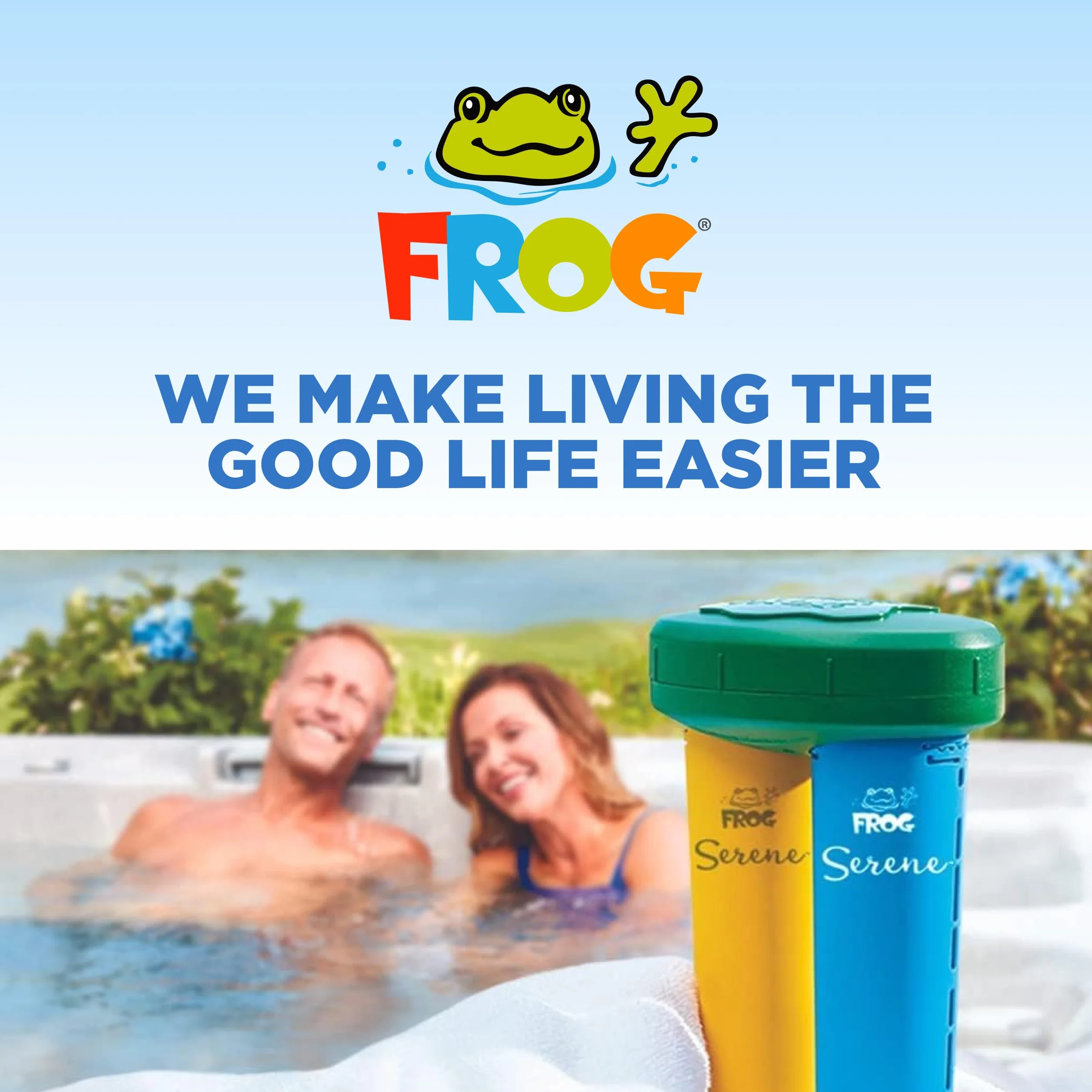 FROG Cartucho de Repuesto Mineral Serene para jacuzzis para Uso Solo con Sistemas de desinfección flotantes y en línea FROG Serene para spas de hasta 600 galones, desinfectante rápido y fácil para