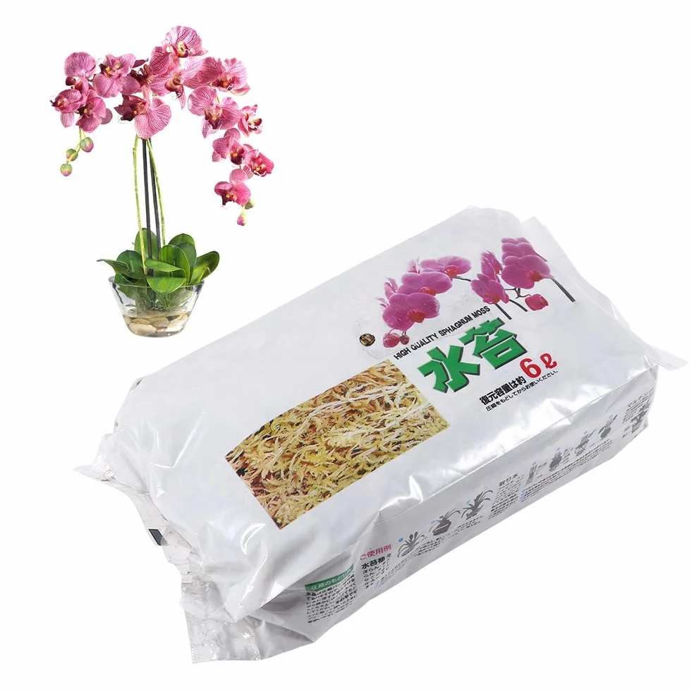 Tbest 6L Garden Sphagnum Moss Hidratante Nutrición Fertilizante Orgánico para Phalaenopsis Orchid Neuseeland Sphagnum Moos, Musgo para Hacer Coronas, Musgo Sphagnum para Coronas, Musgo