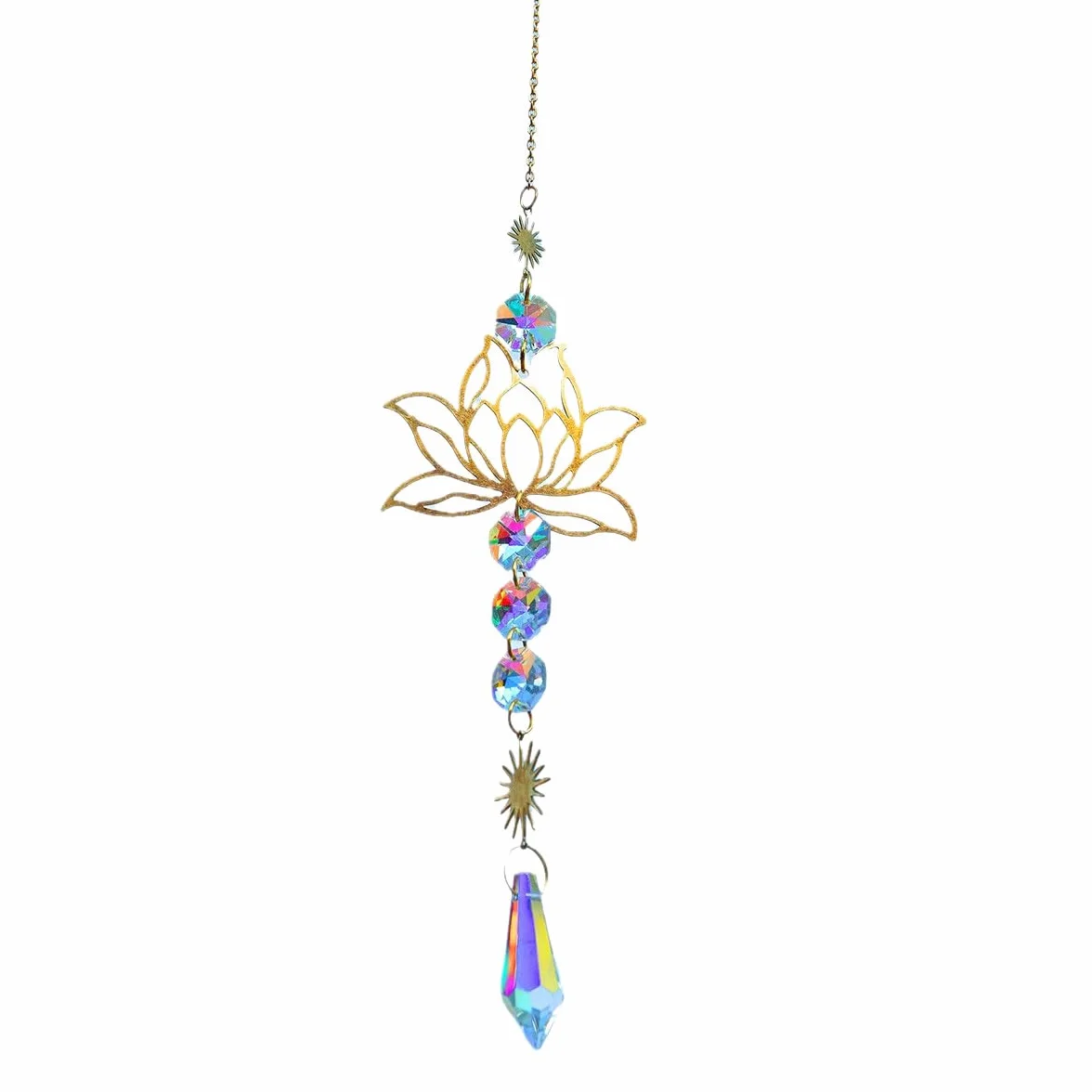 Crystal Flower Charm, Crystal Sun Catcher, Crystal-Charm Restor-remolque, Prismas Inusuales Reutilizables, Fabricantes de arco con Sol Y Metal