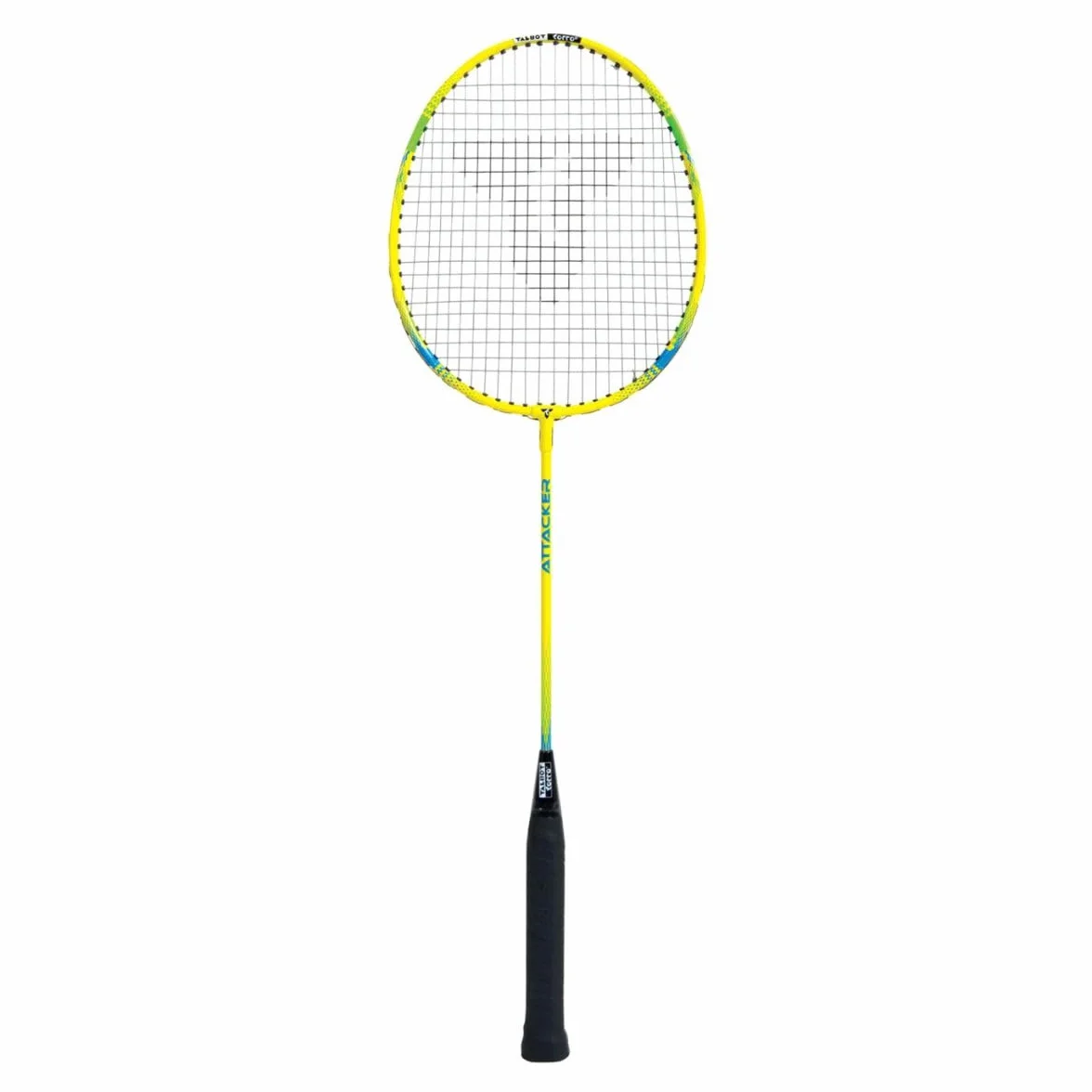 Talbot Torro Raqueta de Bádminton Attacker Acero Endurecido Cabeza Clásica Amarillo/Azul
