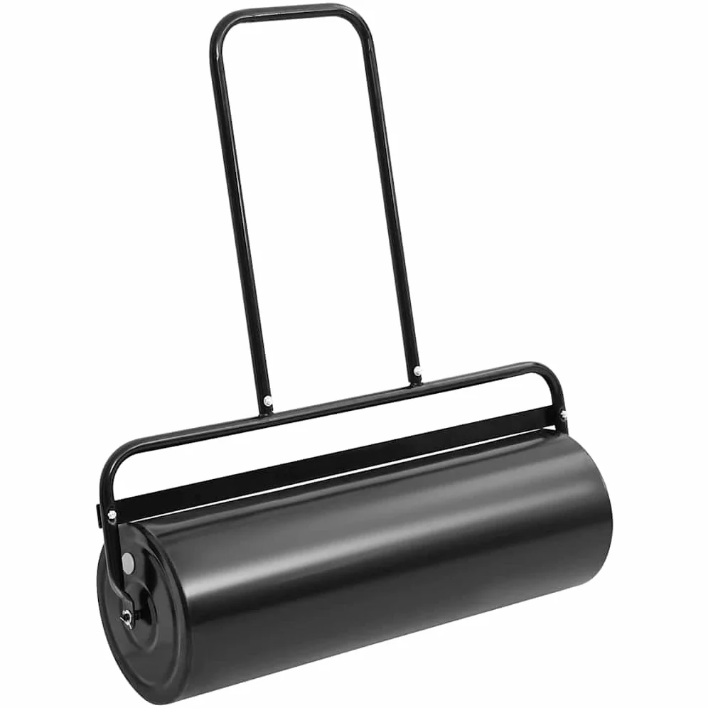Mangloder - Rodillo de césped para jardín (63 L, rellenable con arena o agua, hierro y acero, diámetro de 30 x 90 cm, rodillo manual para semillas, compactación, alisado, cuidado en el jardín)