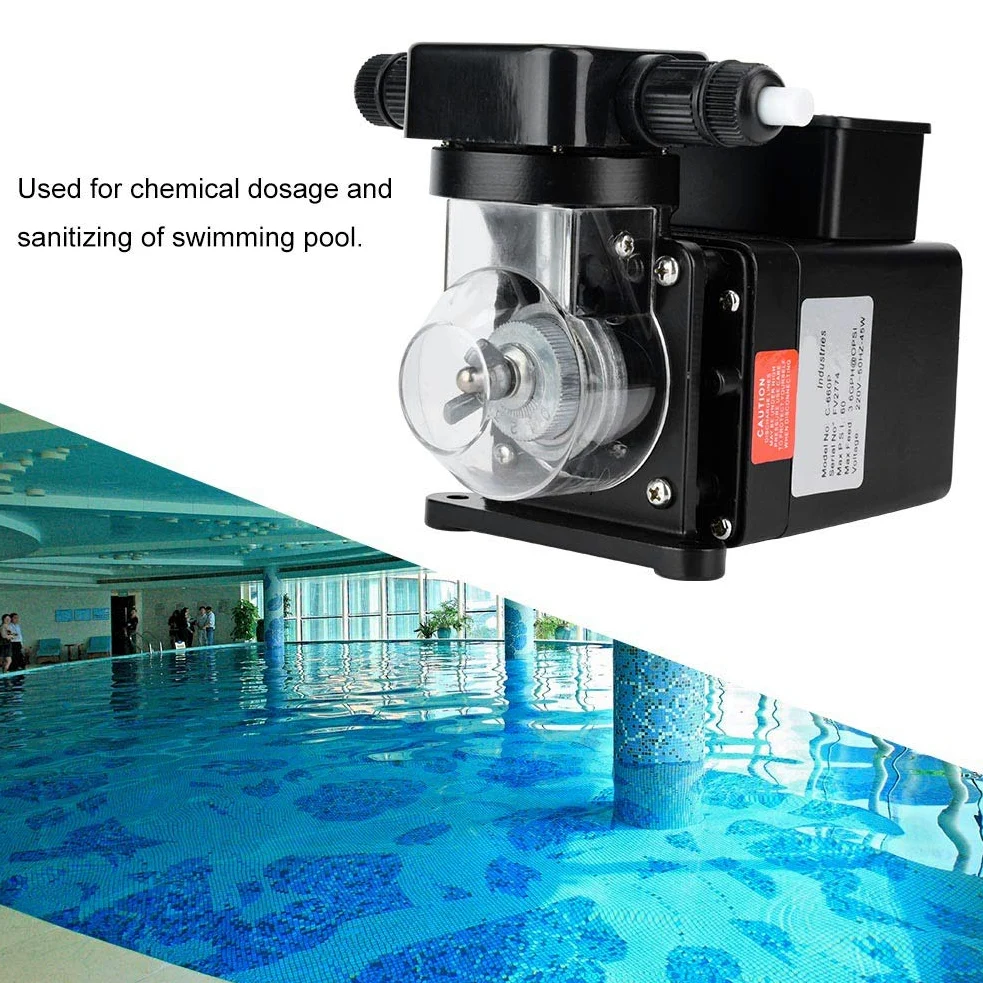 Bomba de Dosificación de Piscina Automática, Equipo de Desinfección Química para Piscina, Salida de 516GDP, Presión de 125 PSi, Regulación de Accidente Cerebrovascular Ajustable