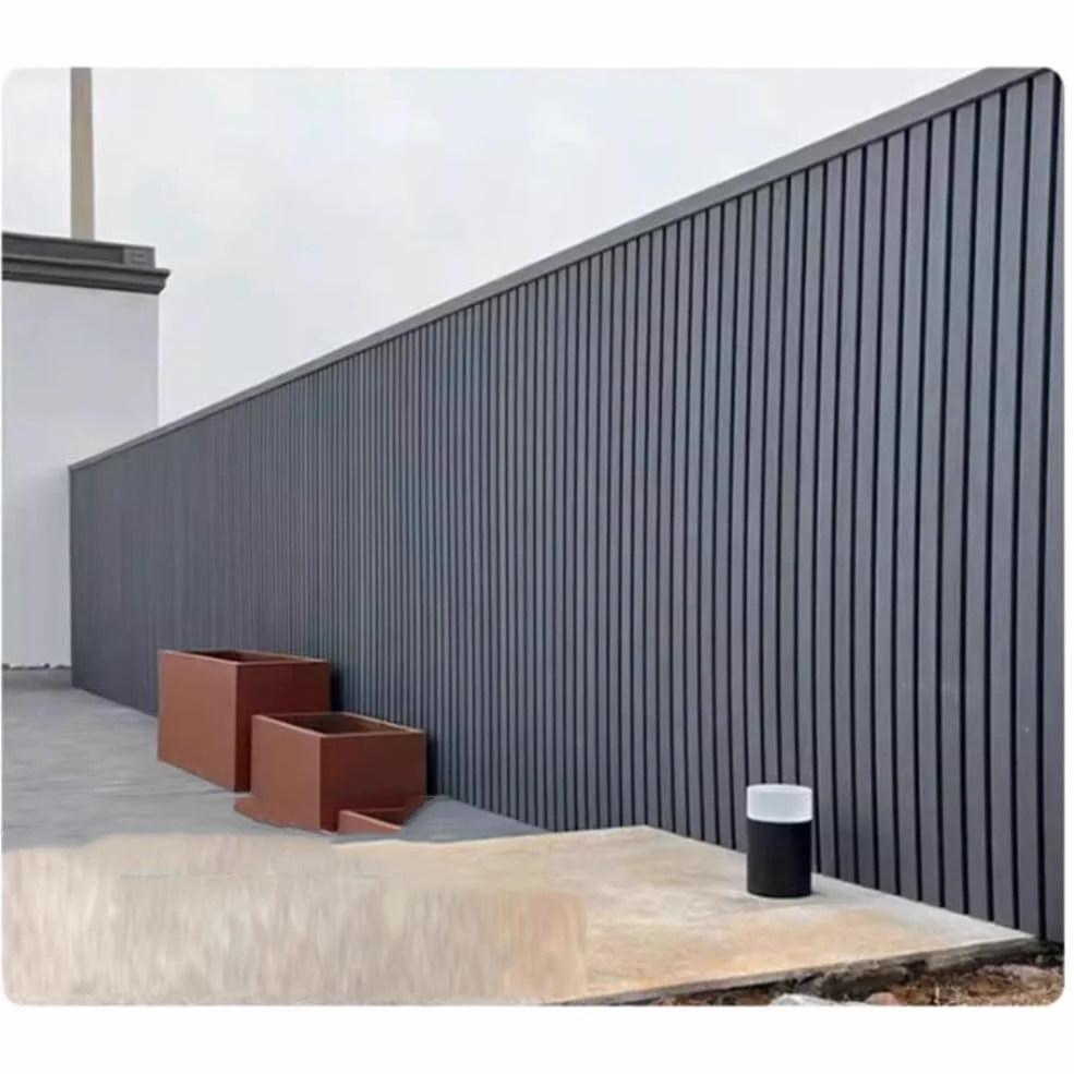 Paneles de valla de composite de plástico de madera, panel de pared 3D en laminado exterior para balcón, barrera de vallado de decoración de pared exterior