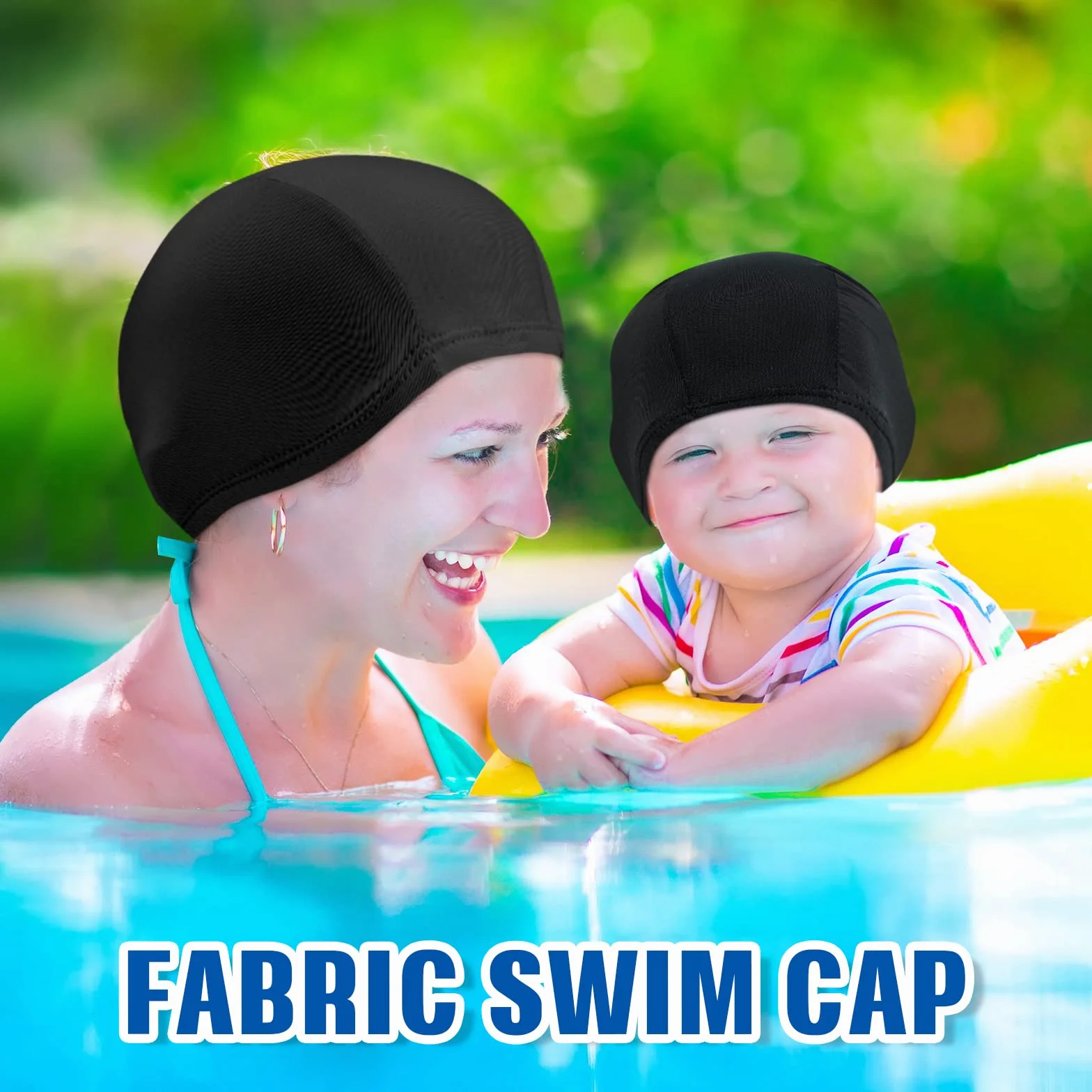 Gorros de Natación Elásticos Unisex Antideslizantes para Piscinas - 3 Pack