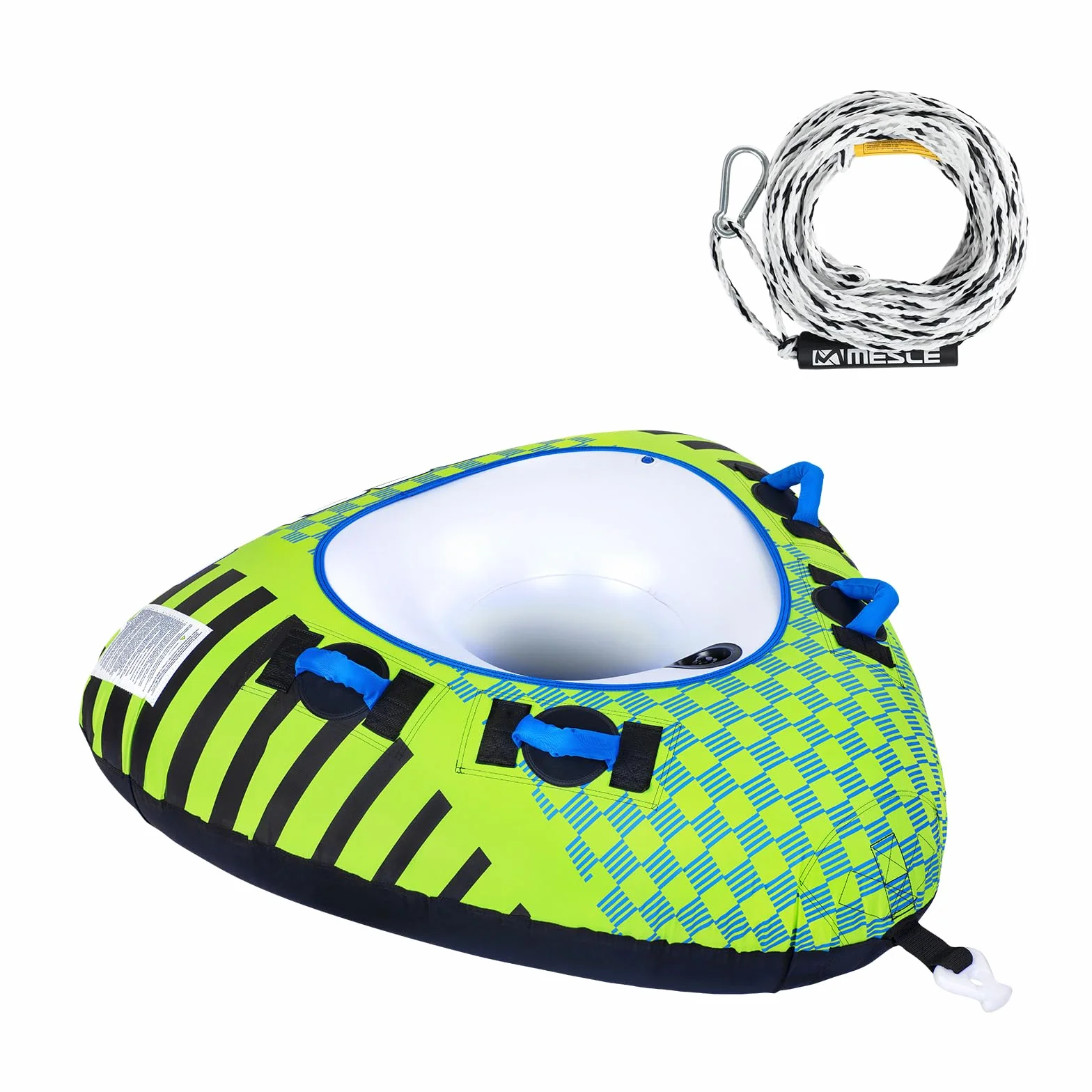 Delta Flotador de Arrastre Donut Hinchable 1 Persona con Cuerda para Barco