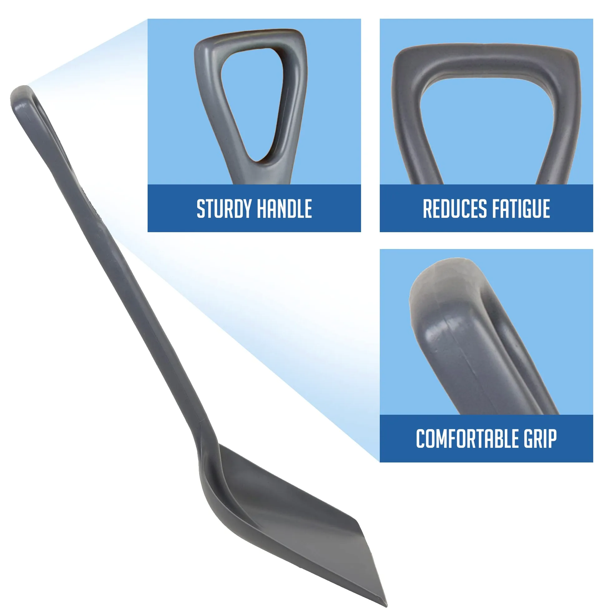 Remco polipropileno Industrial higiénico pala, 24", gris, 1
