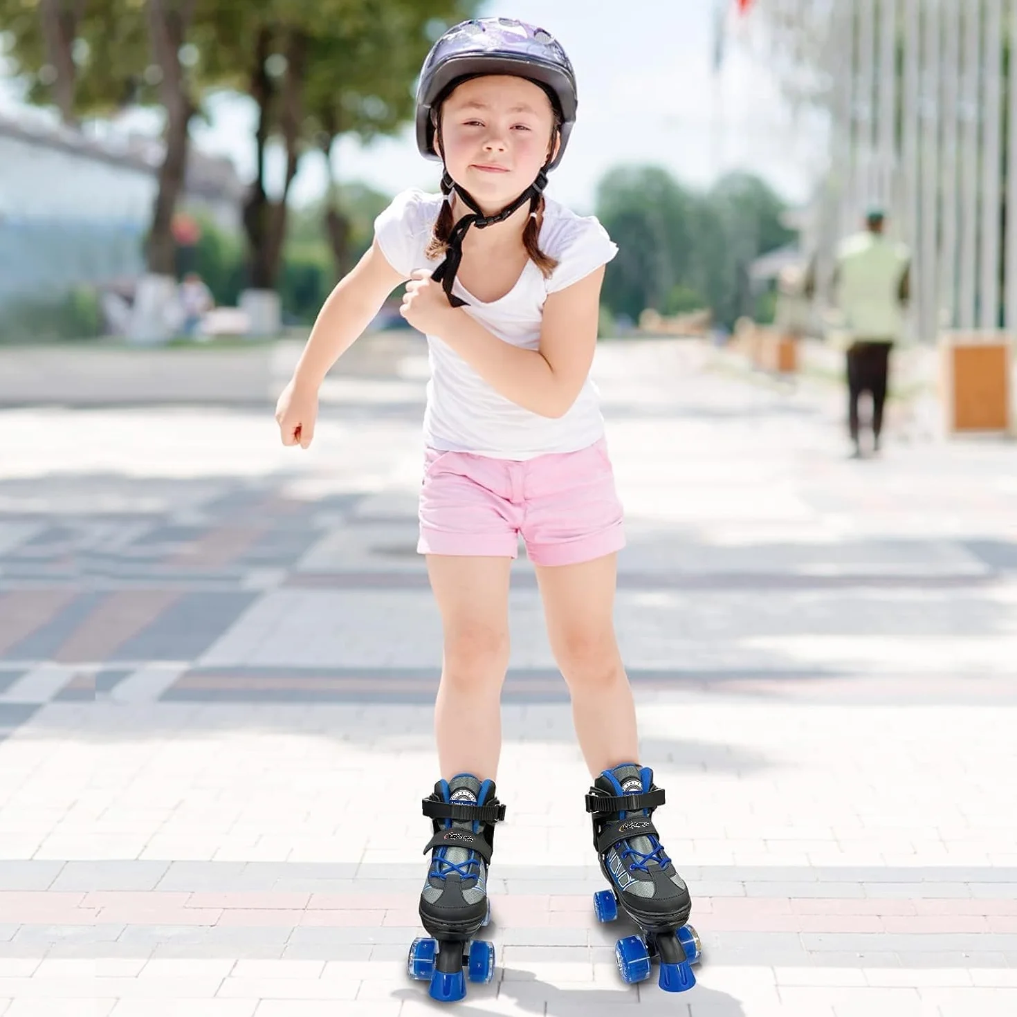 Nattork Patines ajustables para niños 4 tamaños exteriores interiores