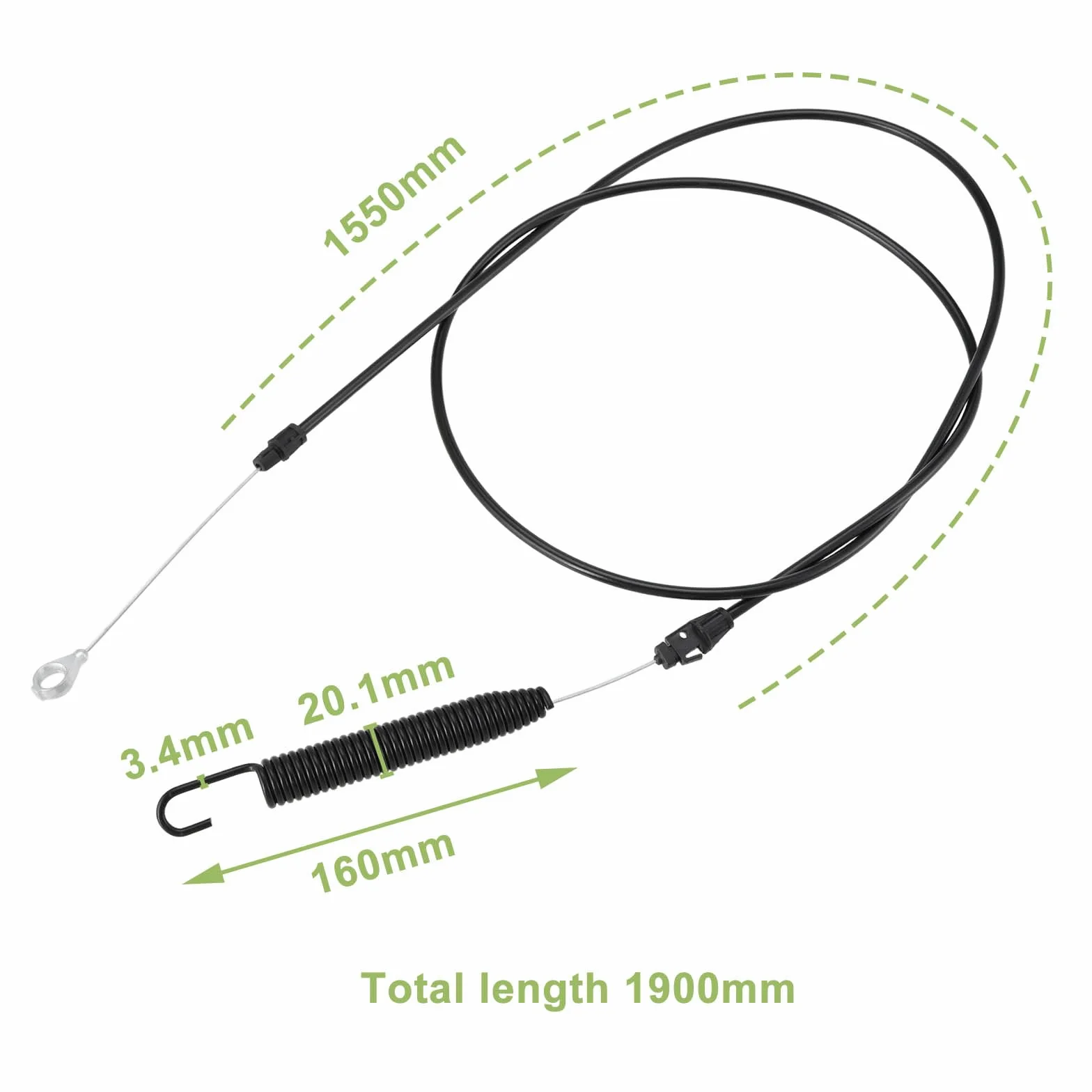 Create idea 1x Cable Bowden para Cortacésped Compatible con Jonsered LT 2320 CMA2 Compatible con Husqvarna TC142 TC 142 T OE 583591701,532 44 76-66,5324476-66