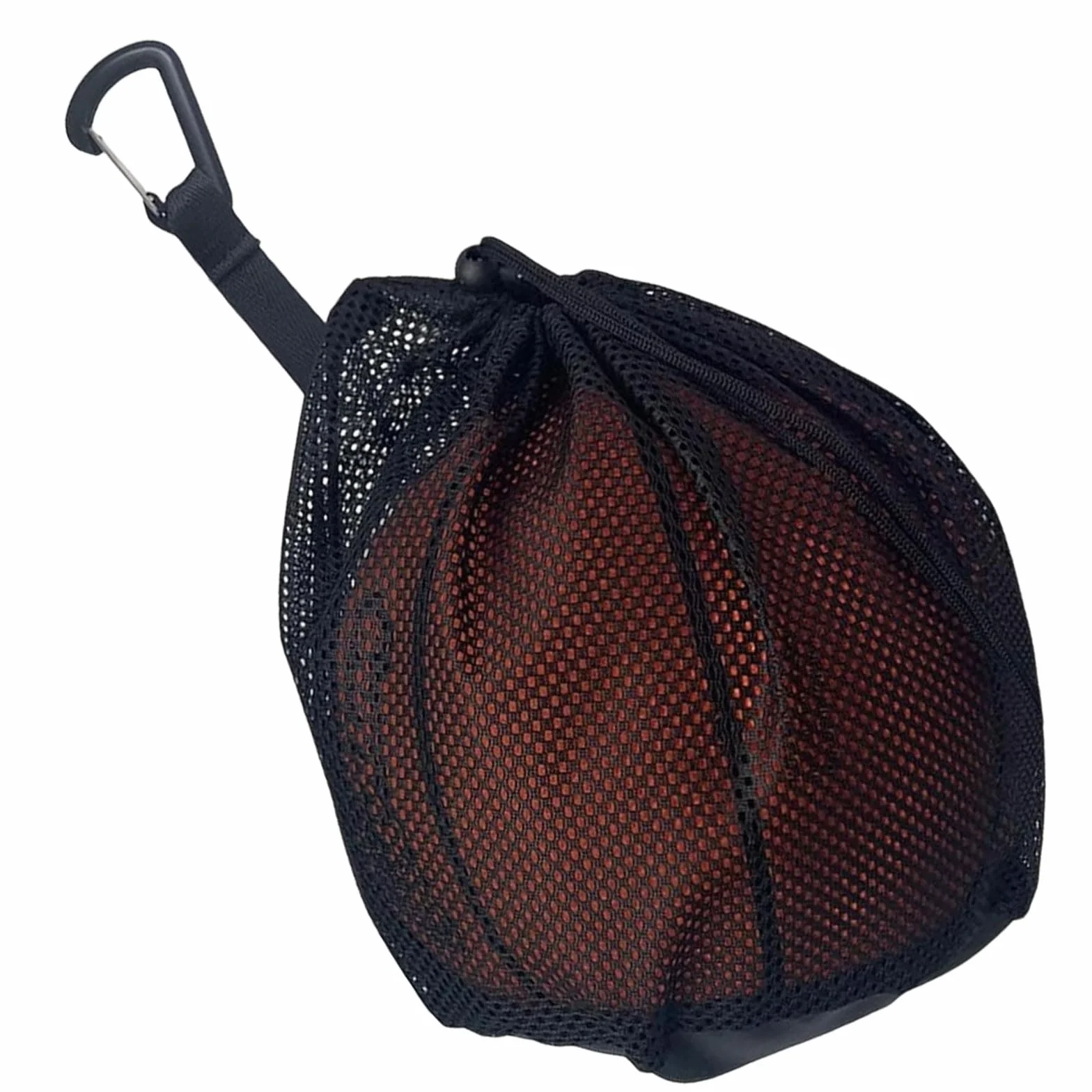 Bolsa de Malla Transpirable para Balones, 1 Balón con Cremallera, Negra