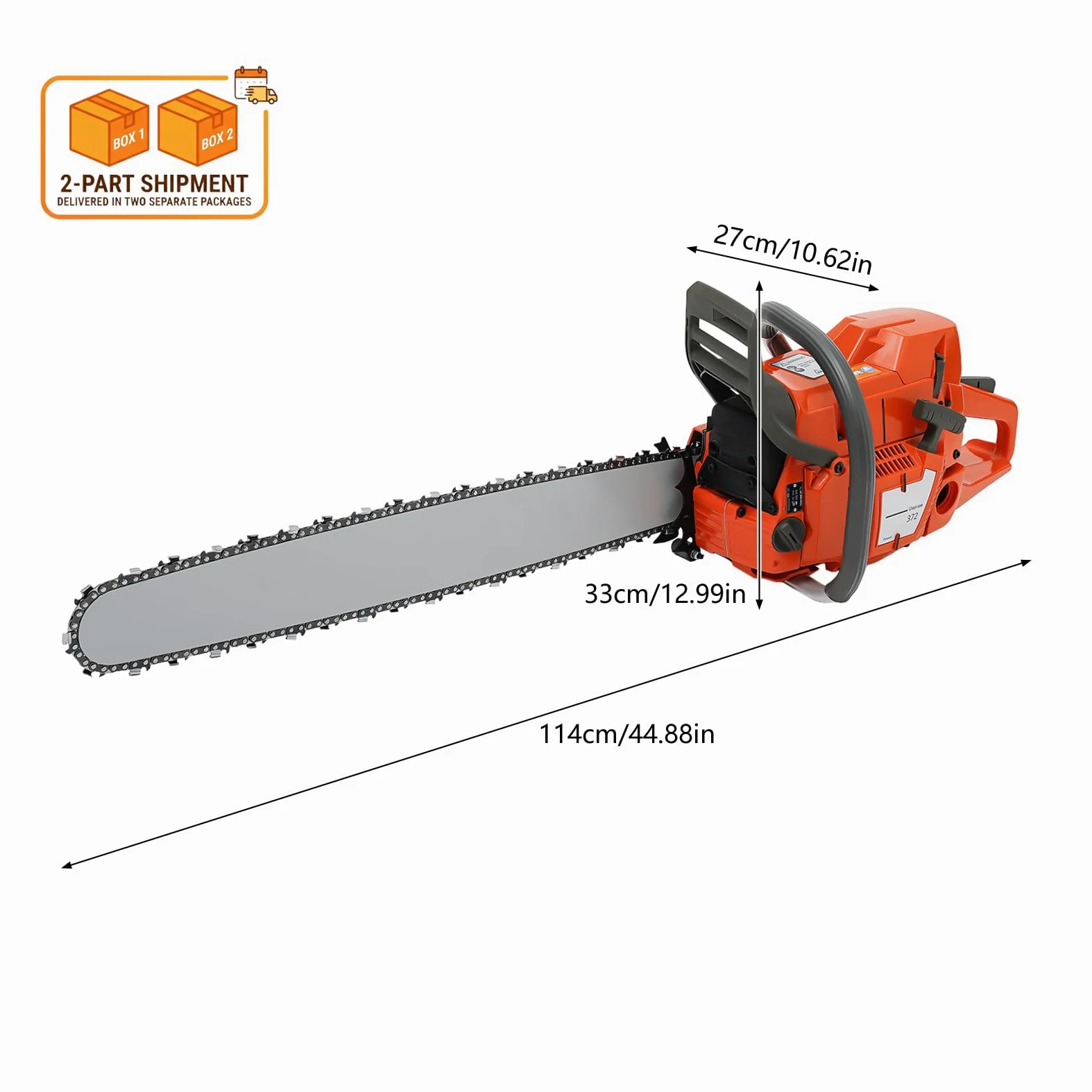 DIFU Motosierra de gasolina de 71 cm³, 28 pulgadas, gasolina, 2 tiempos, motosierra portátil con diámetro de corte de 71 cm, sierra de cadena manual con herramientas, para tijeras de podar, tijeras de