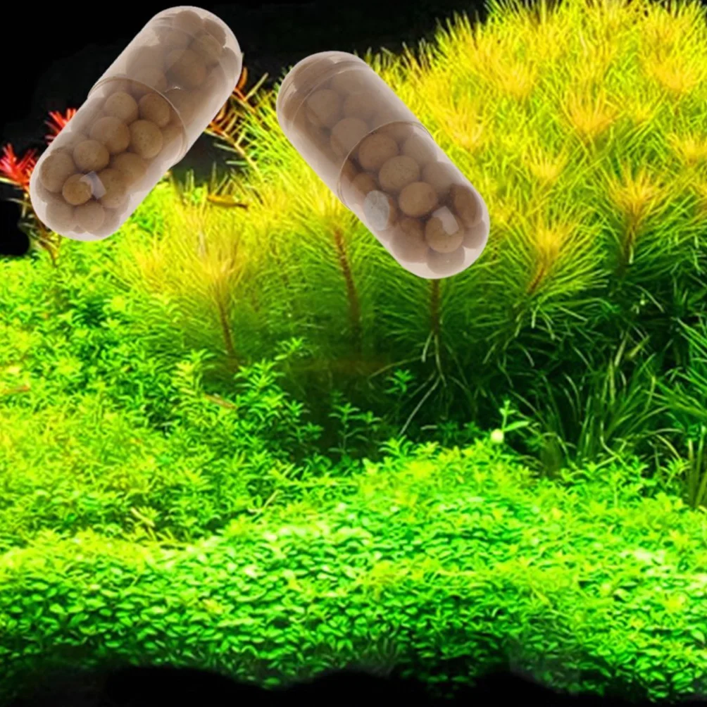 Kofun - Fertilizante para plantas acuáticas - Fertilizante concentrado de raíz acuática para acuario con peces, cilindro, 40 piezas
