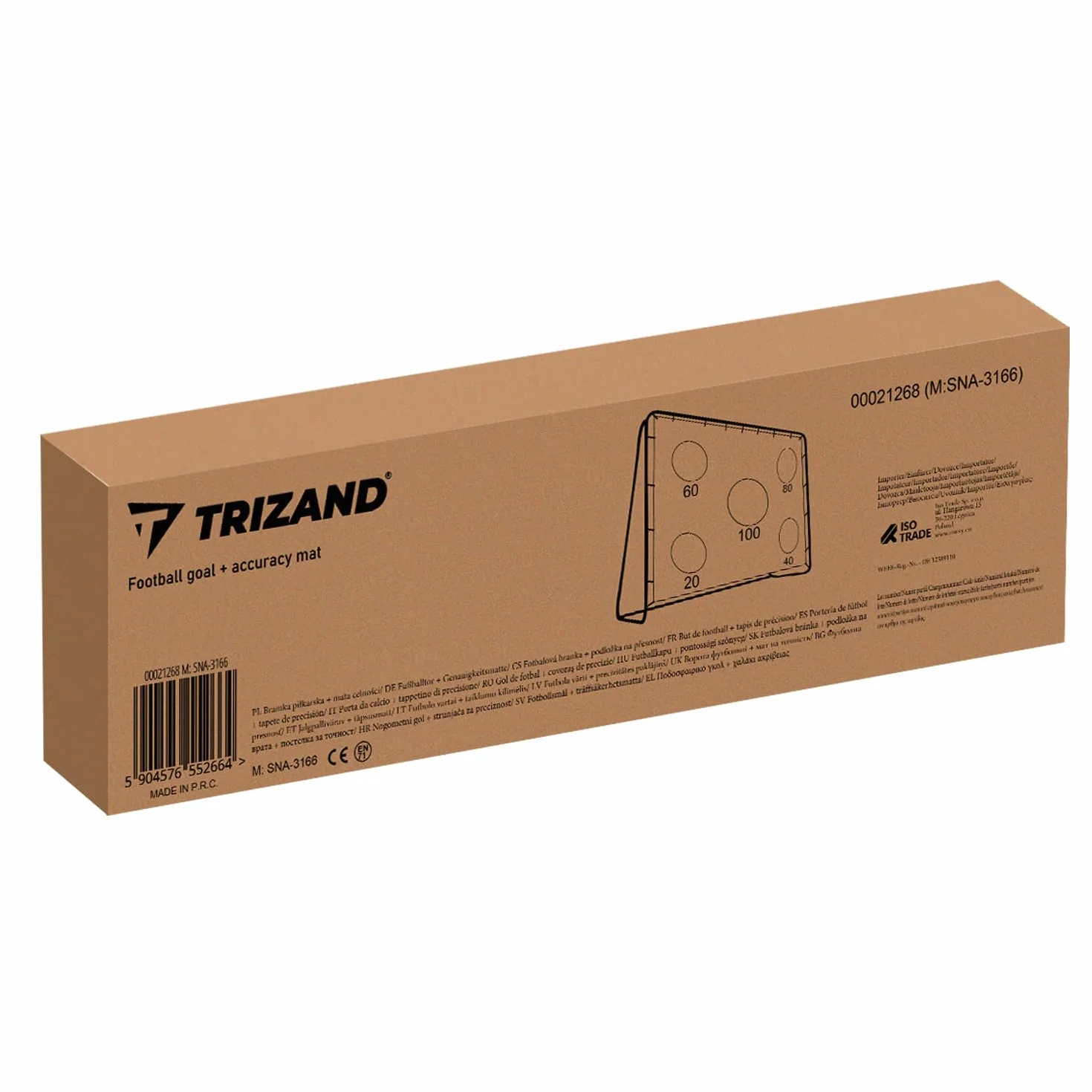 TRIZAND Portería de fútbol 170 x 240 x 85 cm