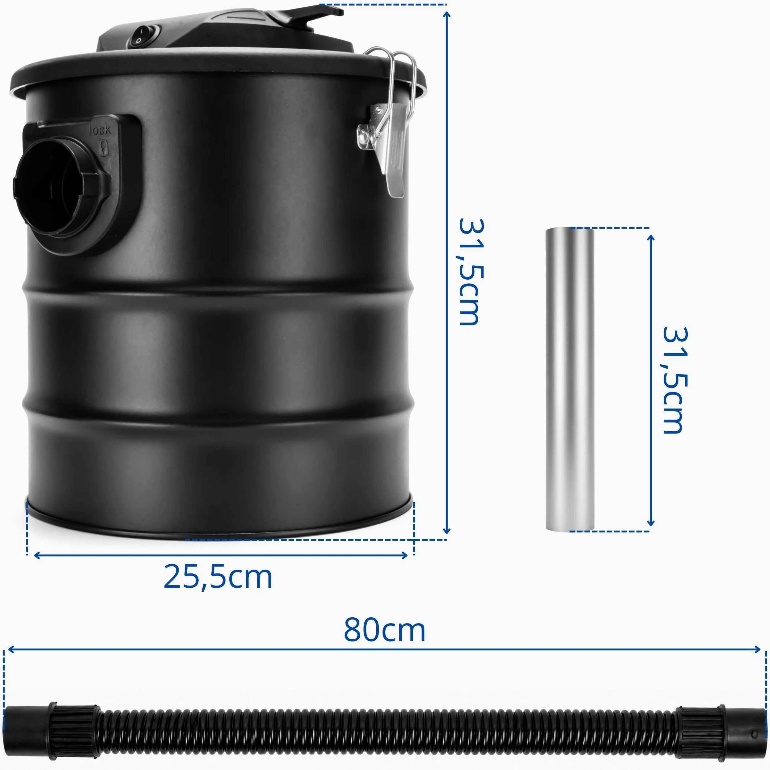 Aspirador de cenizas para chimenea o ceniza, modelo a elegir Aspirador de cenizas Sn122