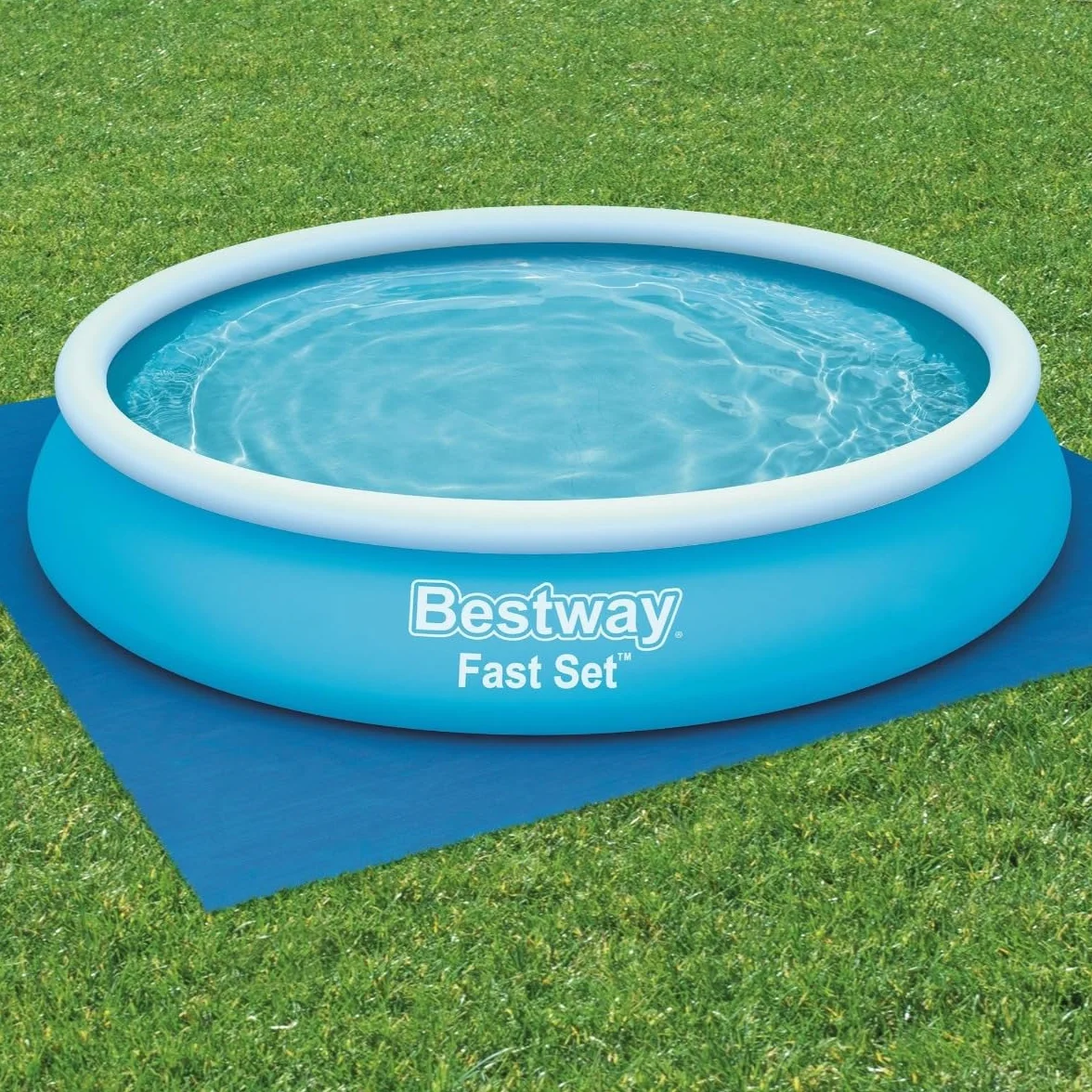 BESTWAY Tapiz Protector de Suelo 396x396 cm para Piscinas Desmontables Azul