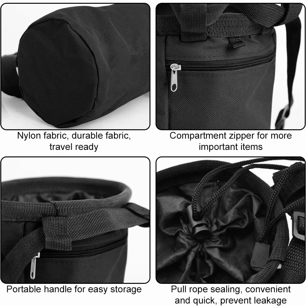 Bolsa magnesio Escalada Impermeable con Correa Ajustable Cintura y Bolsillo Cremallera