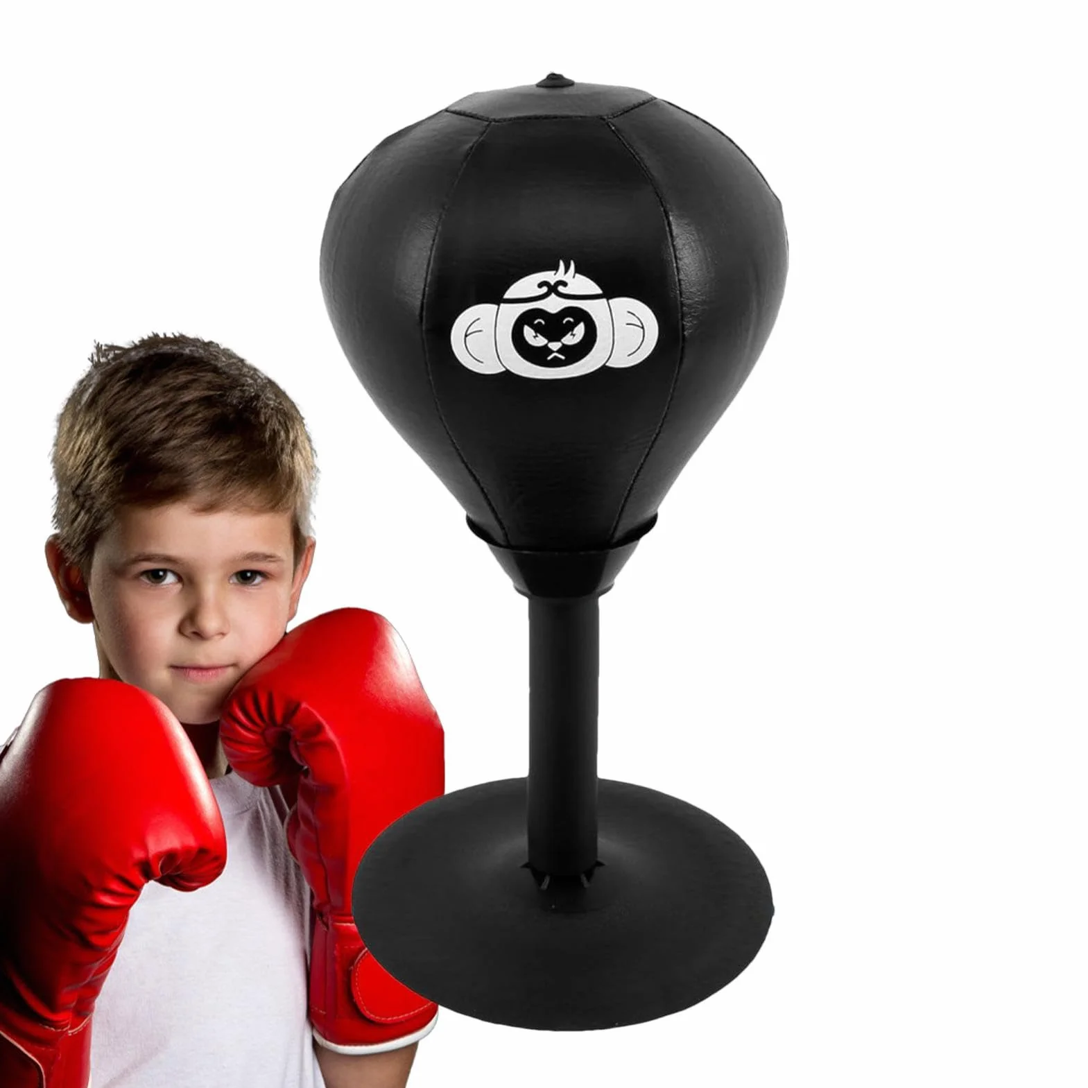 Saco de Boxeo de Escritorio con Ventosa, Fuerte Succión, Juguete de Relajación para Niños