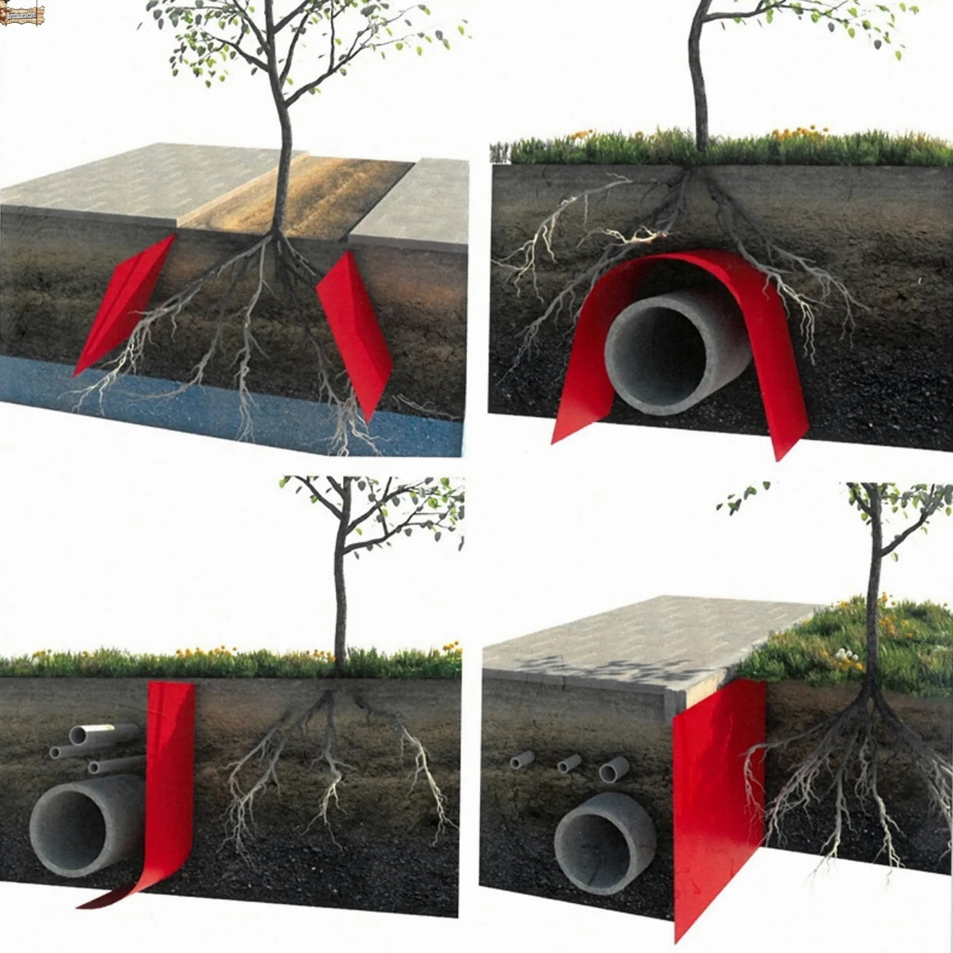 BricoLoco.com Tela antiraices. Malla geotextil en lámina. Impide el Crecimiento de raíces de árboles o Plantas a Lugares no deseados. Protege Cables, tuberías, Piscina, Estanque. (0,65x10 MTS.)