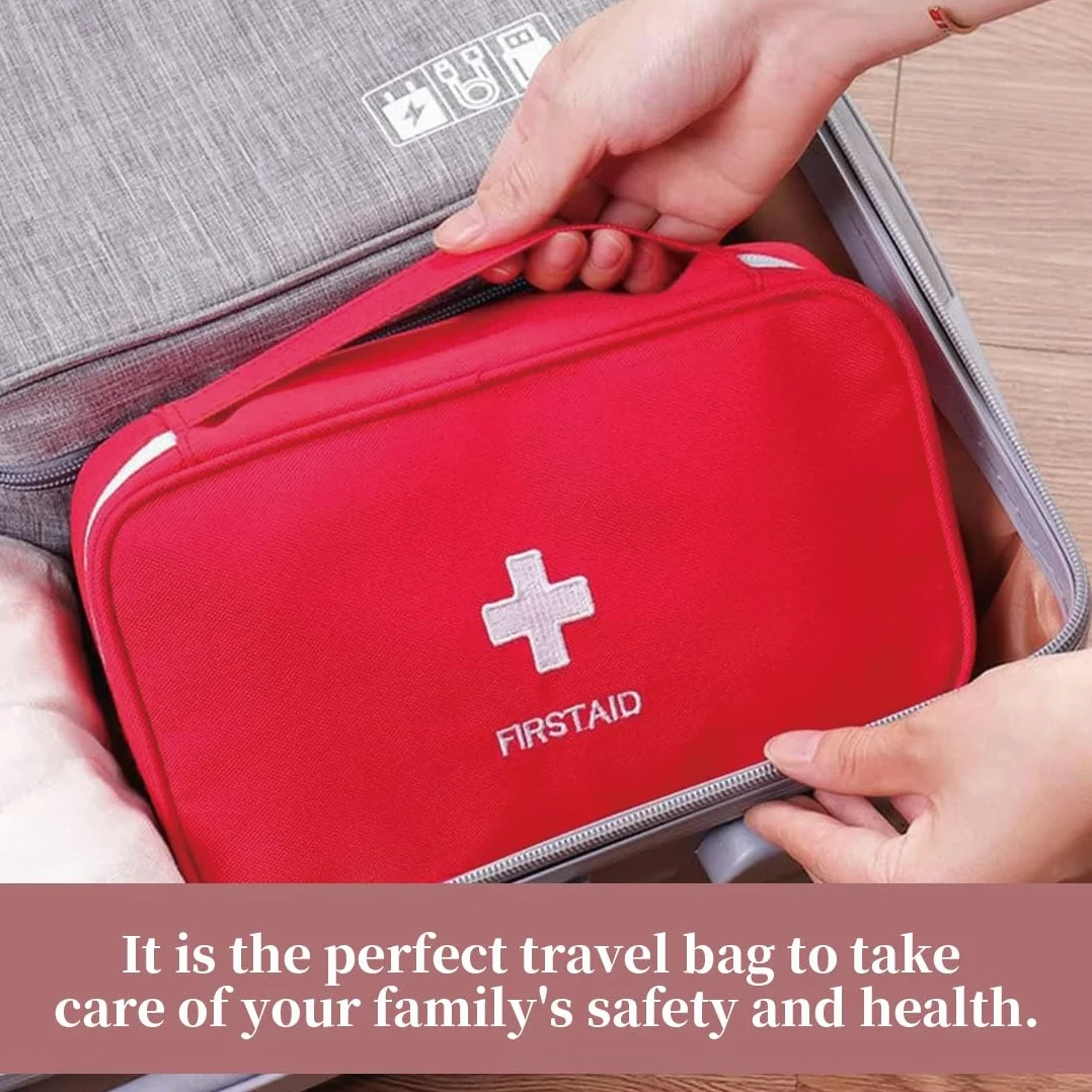 JEYORZY Bolsa de Primeros Auxilios Portátil para Viaje y Camping Vacío Médico