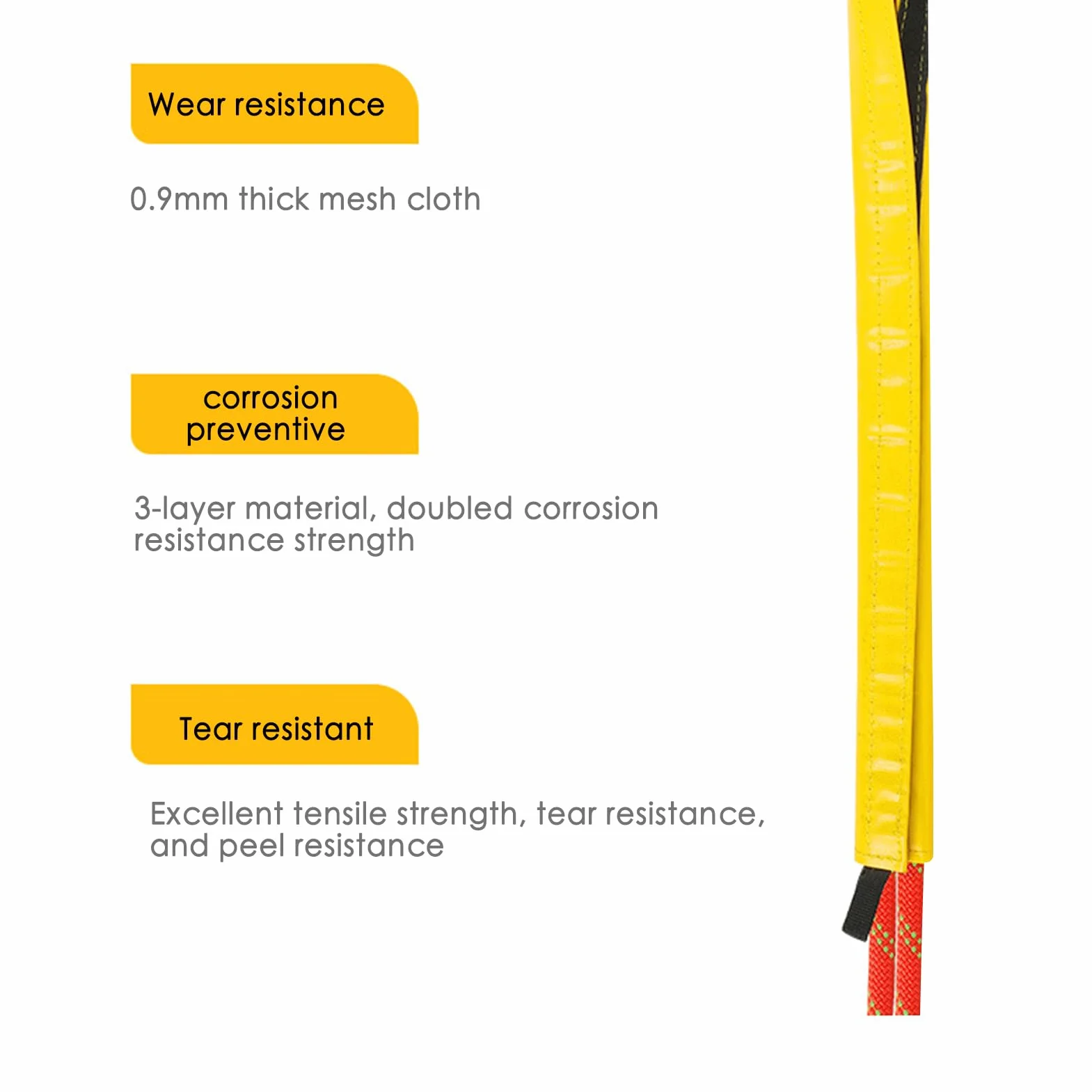 Genérico Manga Protector De Cuerda PVC Anti Desgaste para Arborista Rescate Montañismo