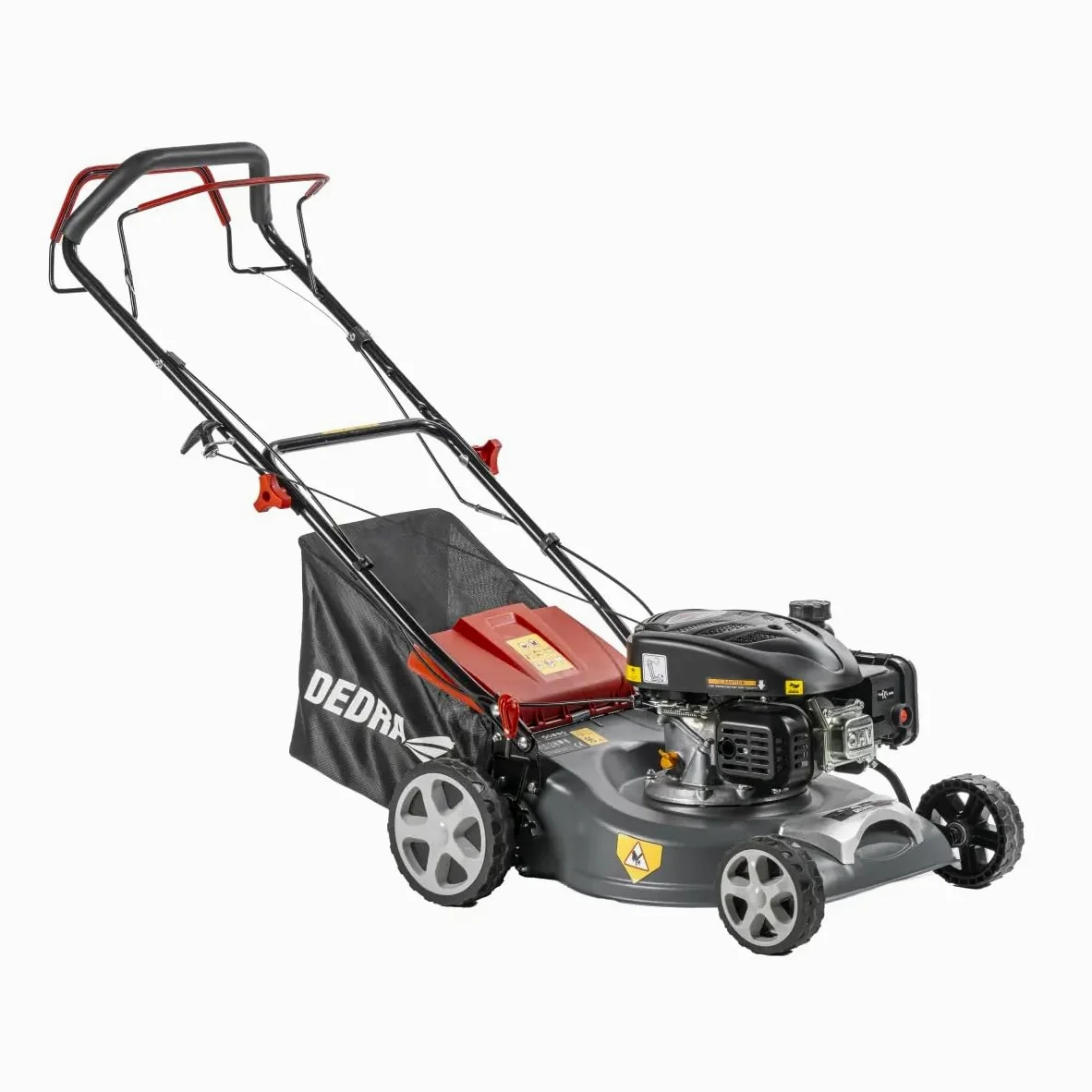 Cortacésped de Gasolina con accionamiento de 2,4 kW Garden DEDRA, Motor Loncina 139 CM, Ancho de Corte de 43 cm, Ajuste de Altura de Corte Central 25-75 mm (6 Niveles)