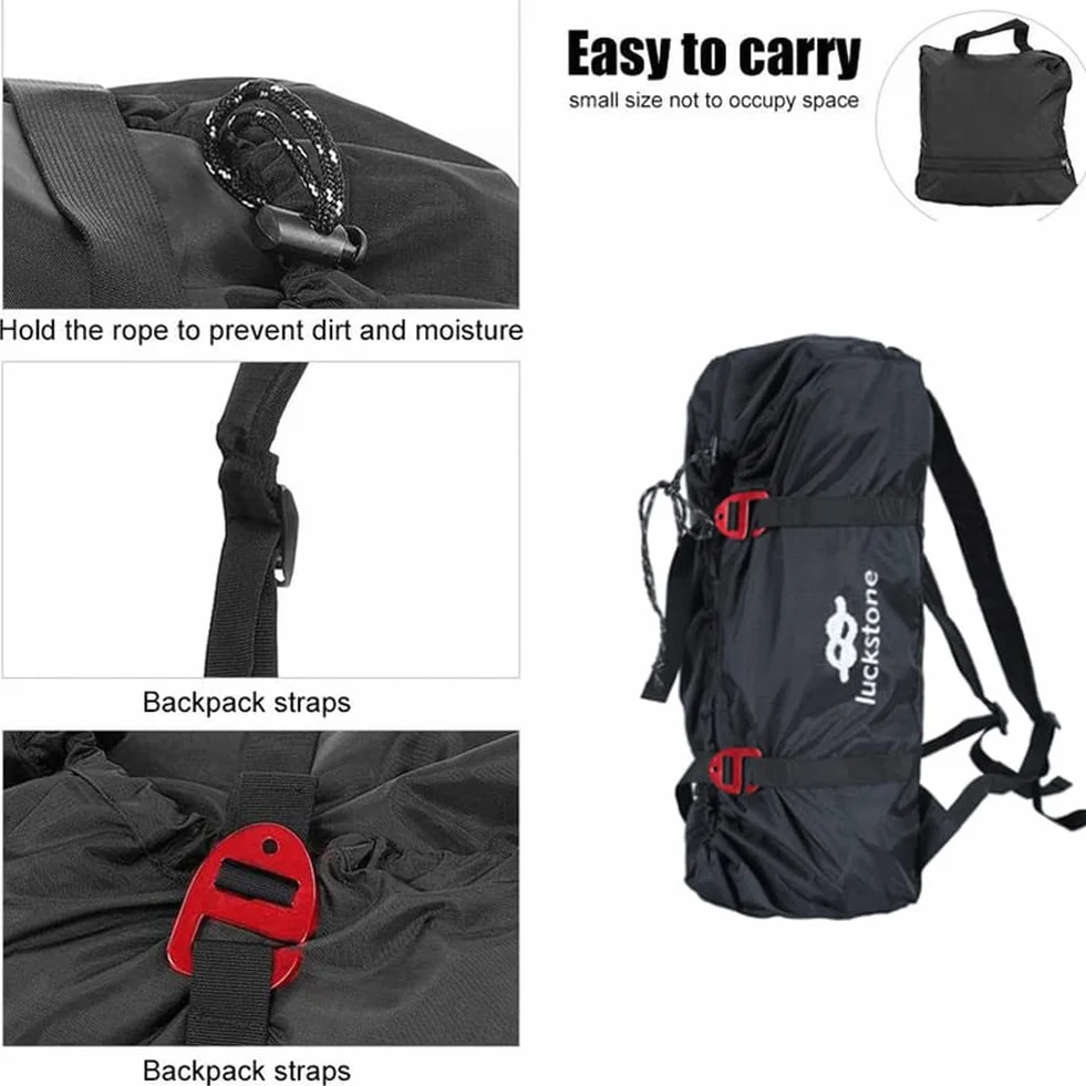 Bolsa de Cuerda Plegable Ultraligera para Escalada en Roca, Mochila de Transporte