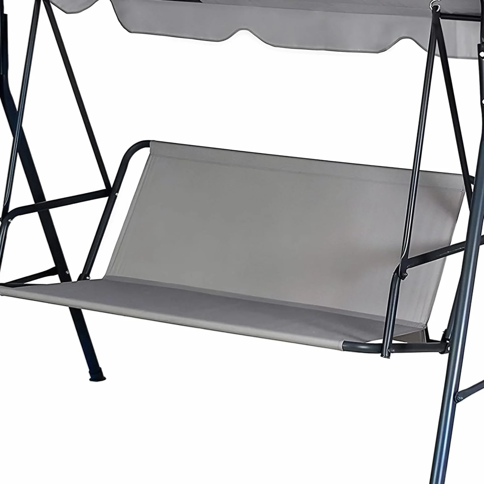 Funda de repuesto para columpio de jardín, funda de repuesto para silla de jardín, tejido Oxford 900D, resistente al agua, resistente a desgarros, para columpio de 2 y 3 plazas (gris, 138 x 50 x 50 cm