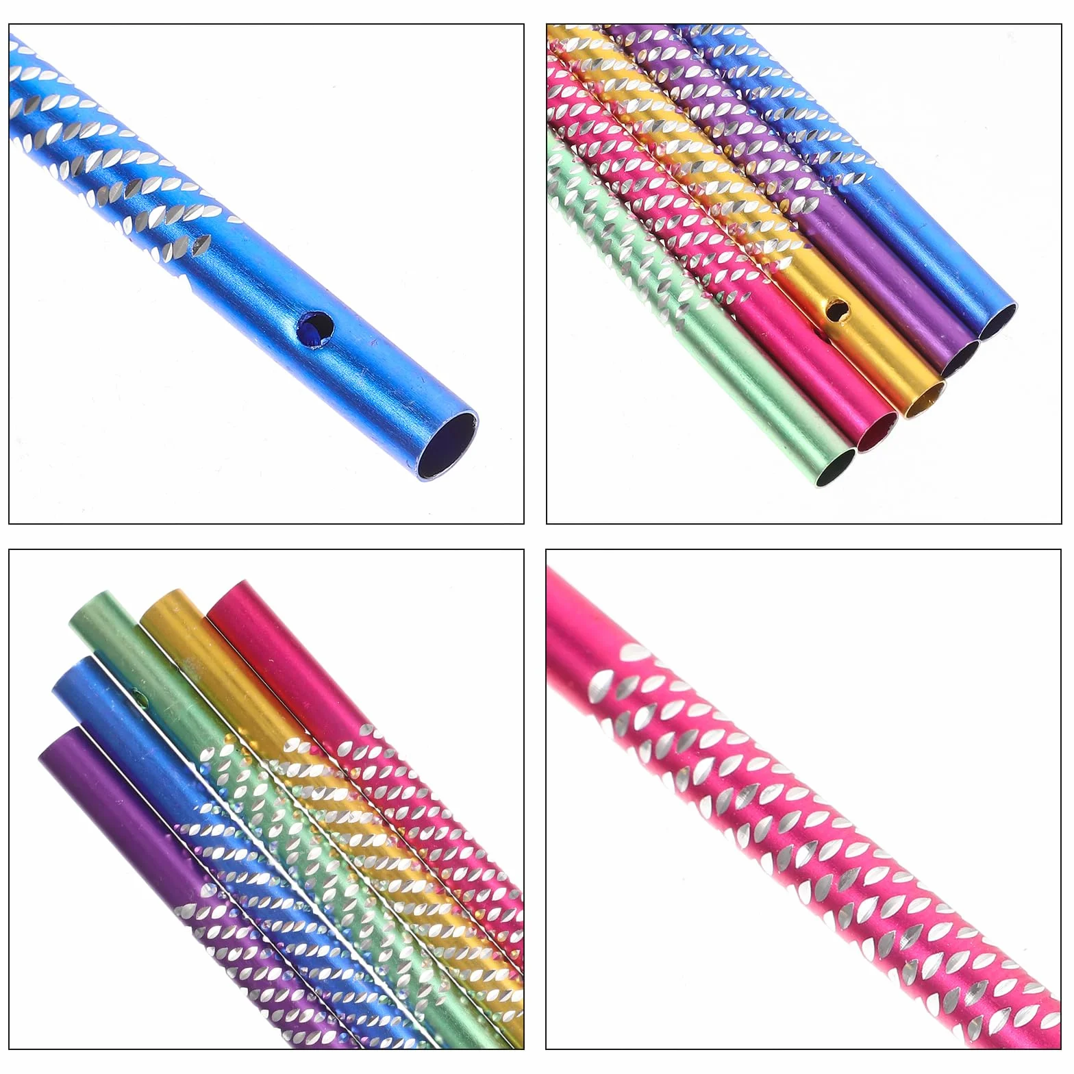 50 Pcs Campanas De Viento Campanillas De Viento Tubos Vacíos Tubo De Carillón De Viento Suministros De Carillón De Viento De Bricolaje Metal Aluminio Niño Materiales Hechos a Mano