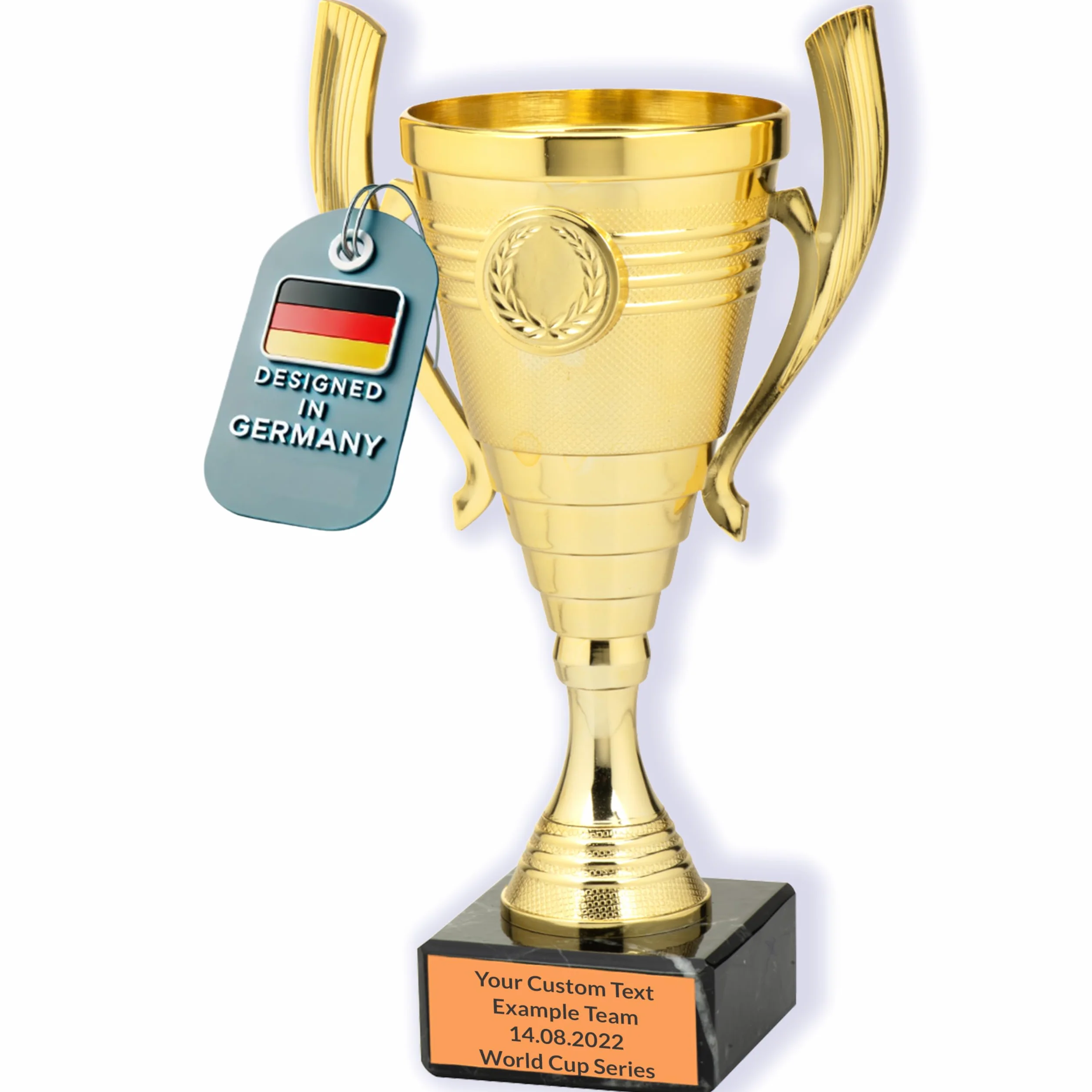 Trofeo Universal Larius de 22 cm con Base de Mármol Personalizable para Deportes y Premios