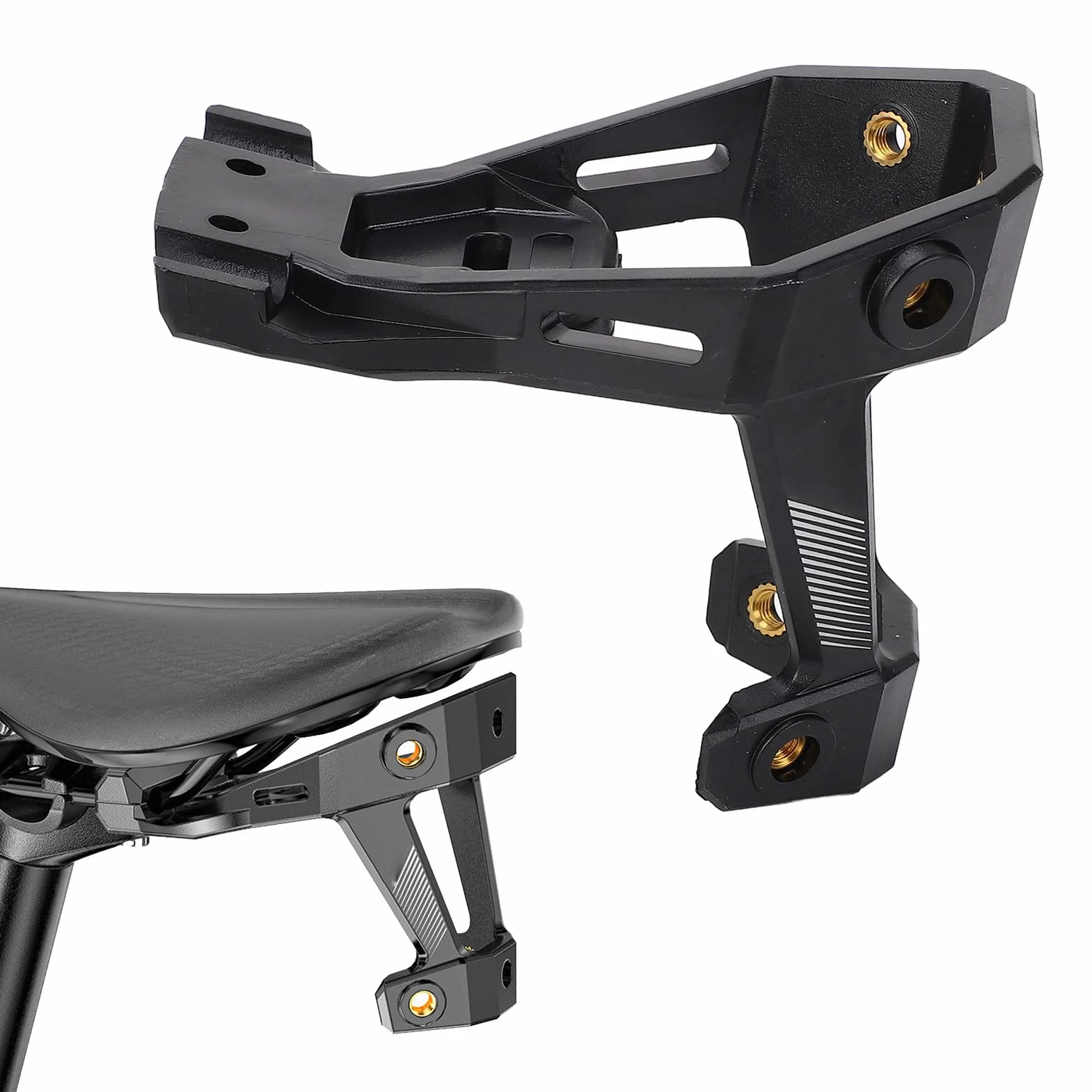 Adaptador Sillín Bicicleta, Soporte Portabotellas Resistente y Engrosado para Botellas Individuales y Dobles