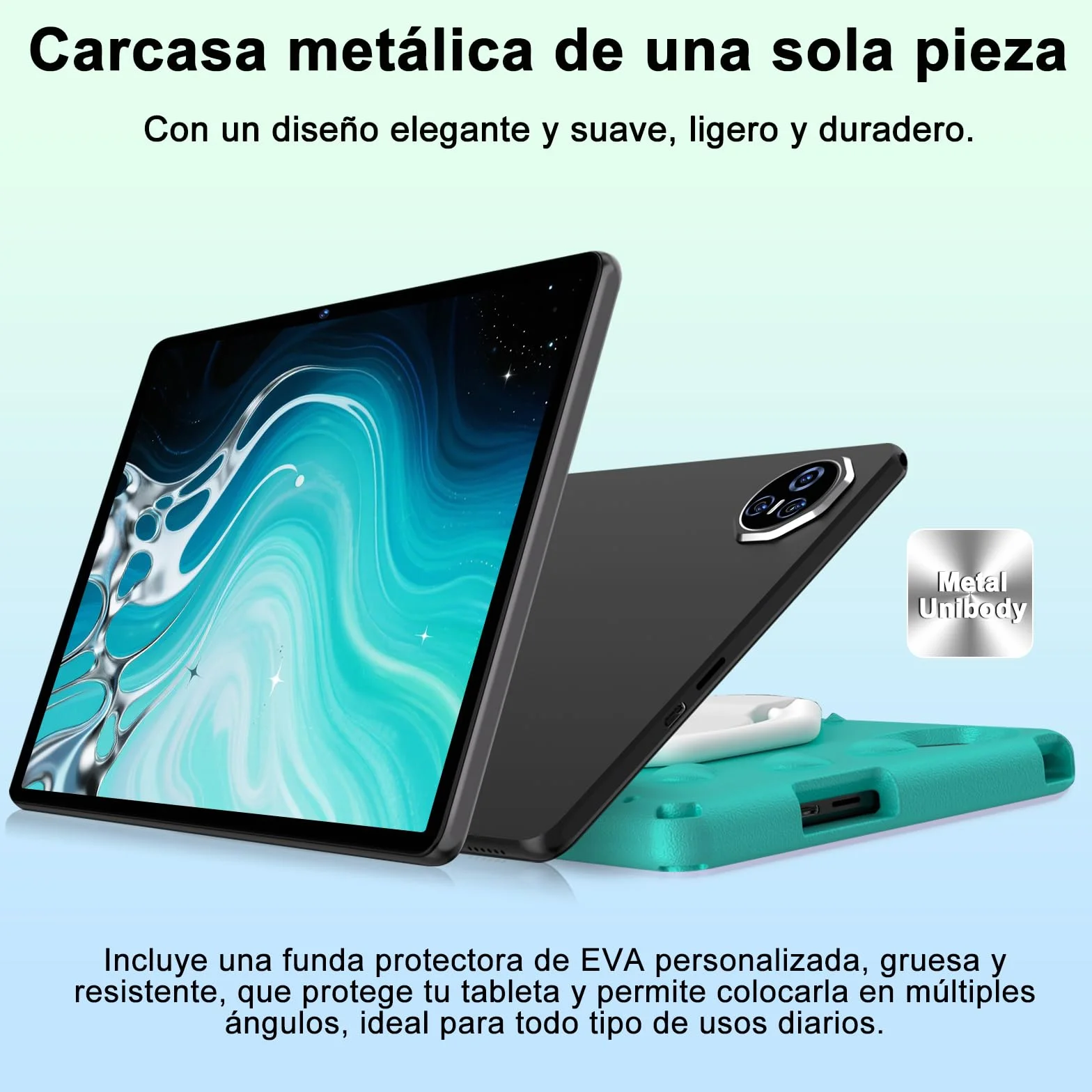 Tablet Android 15 11 Pulgadas Octa-Core 24GB+256GB/2TB 8000 mAh Cuerpo Metálico Verde