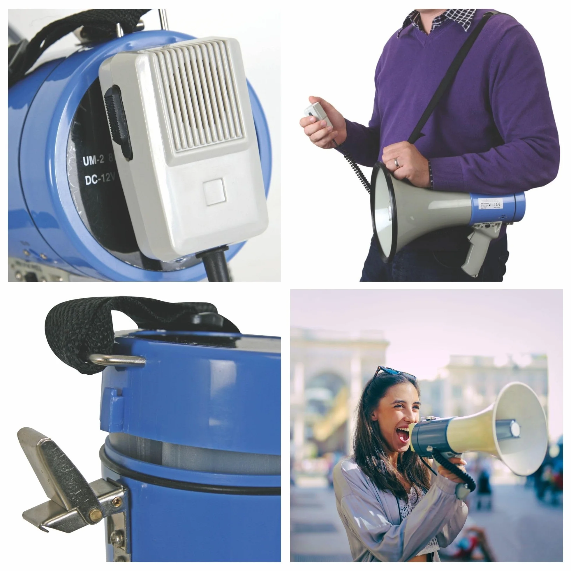 Velleman Megáfono 25 W 500 m Sirena Función Vocal Silbato Micrófono Deportivo