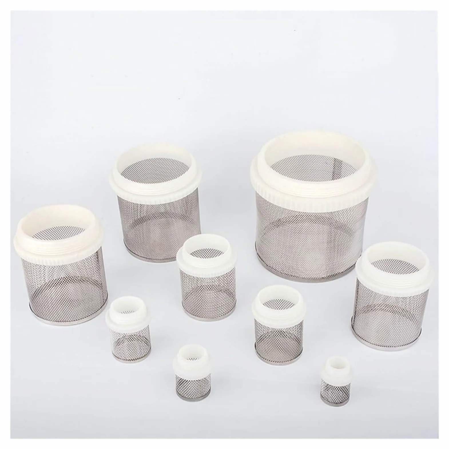 Filtro Flexible de Acero Inoxidable, Filtro de Malla de Acero Inoxidable (1 Unidad) for riego de jardín, Acuario, pecera, Varios tamaños.(1")