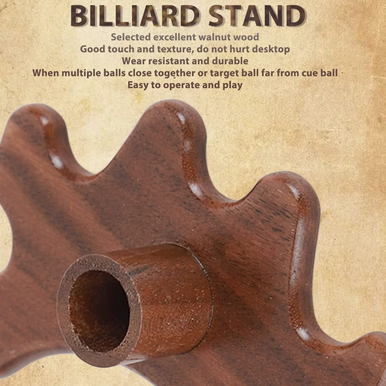Madera Cabeza de Puente de Billar Portátil Accesorios Taco