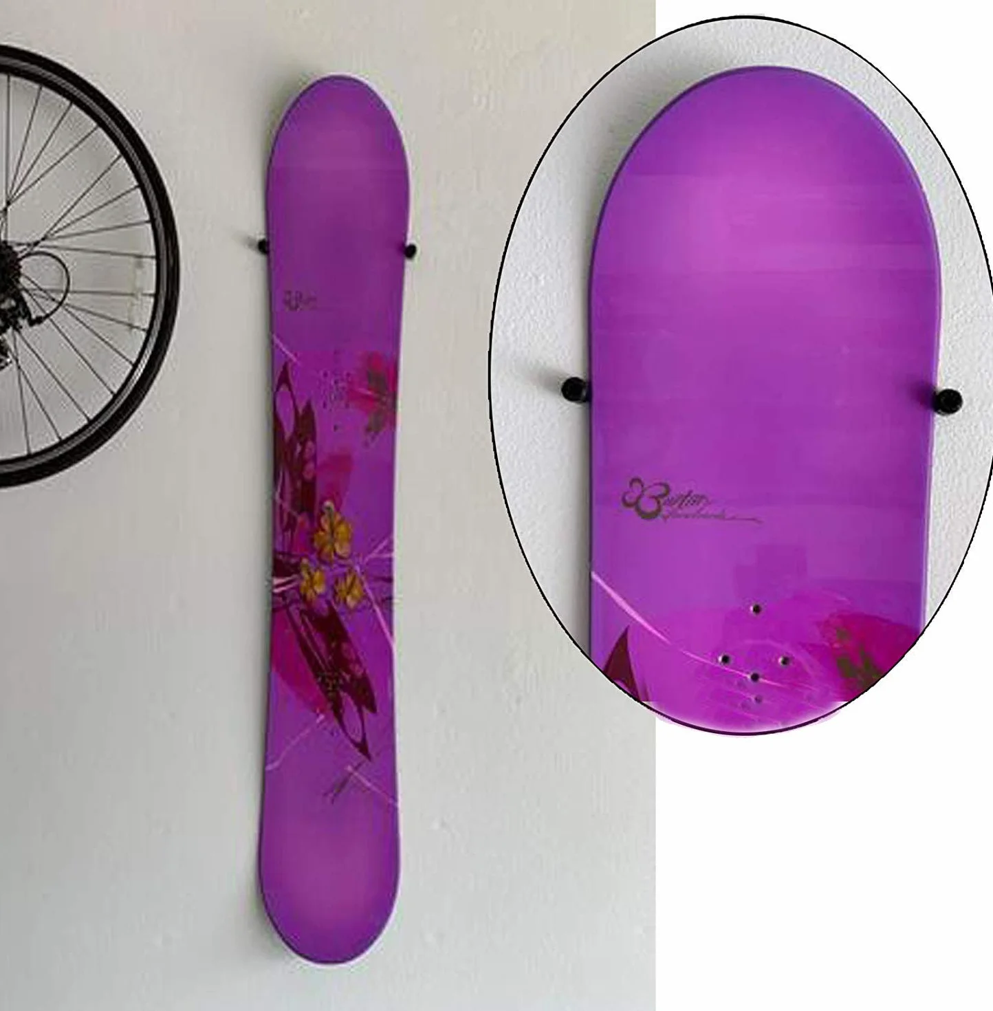 Soporte de pared para tabla de snowboard, almacenamiento para 5 tablas, diseño invisible