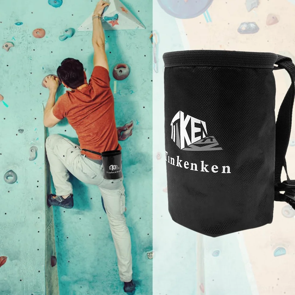 Bolsa magnesio Escalada Impermeable con Correa Ajustable Cintura y Bolsillo Cremallera