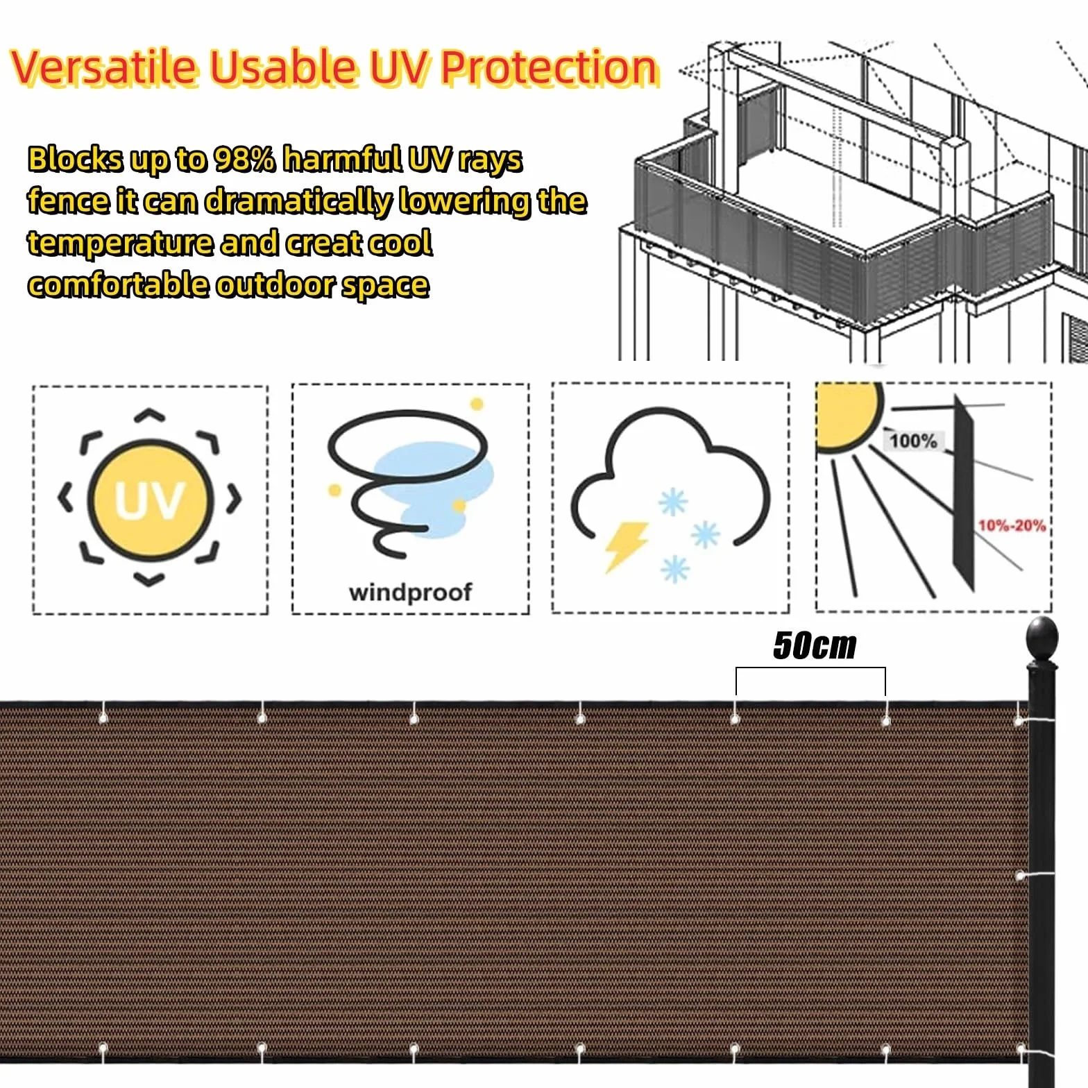 Toldo Vela de Sombra Rectangular 340 x 360 cm, Transpirable Prevención Rayos UV, Mallas de Sombreo Toldos para Patio, Red de protección Solar, para Jardín Balcón Exterior, Verde Oscuro