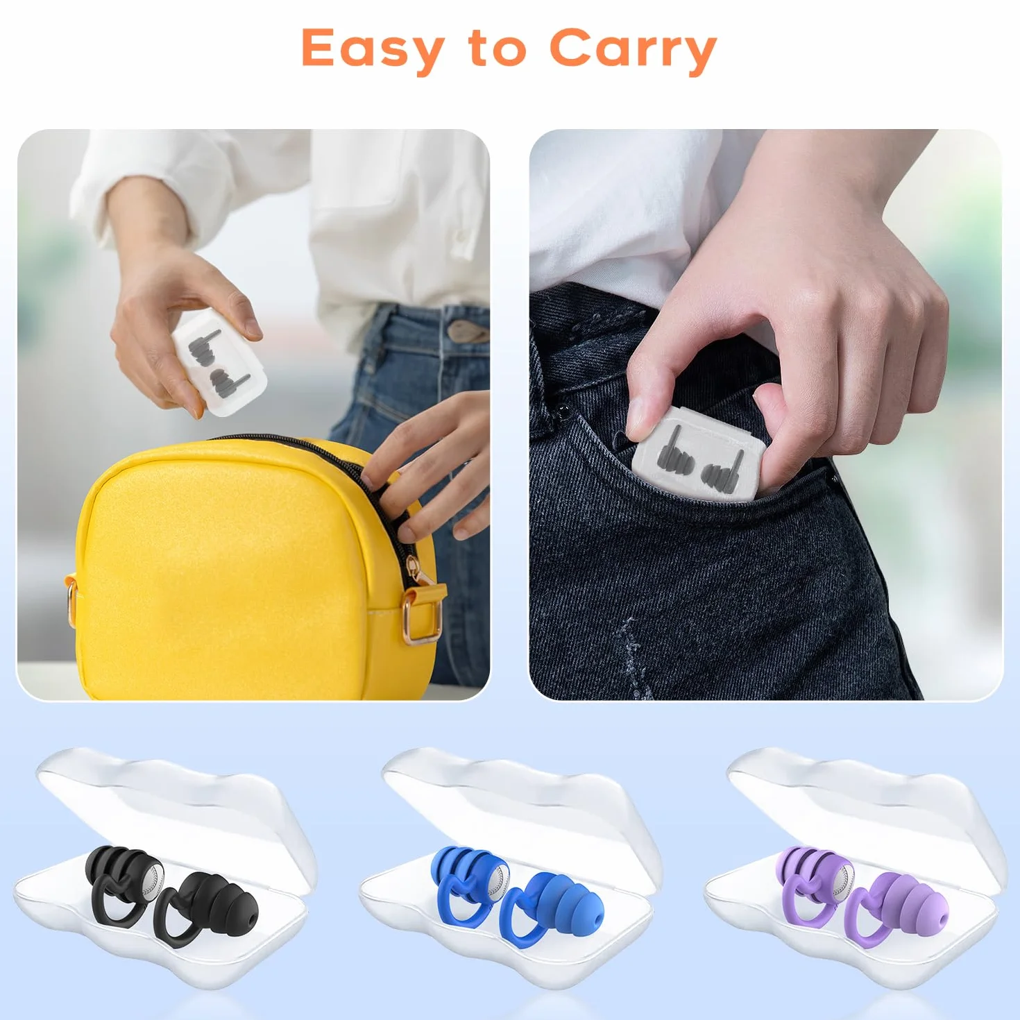 Tapones para los Oídos para Natación para Niños 2-9 años 3 Pares Silicona Suave Reutilizables Nadar